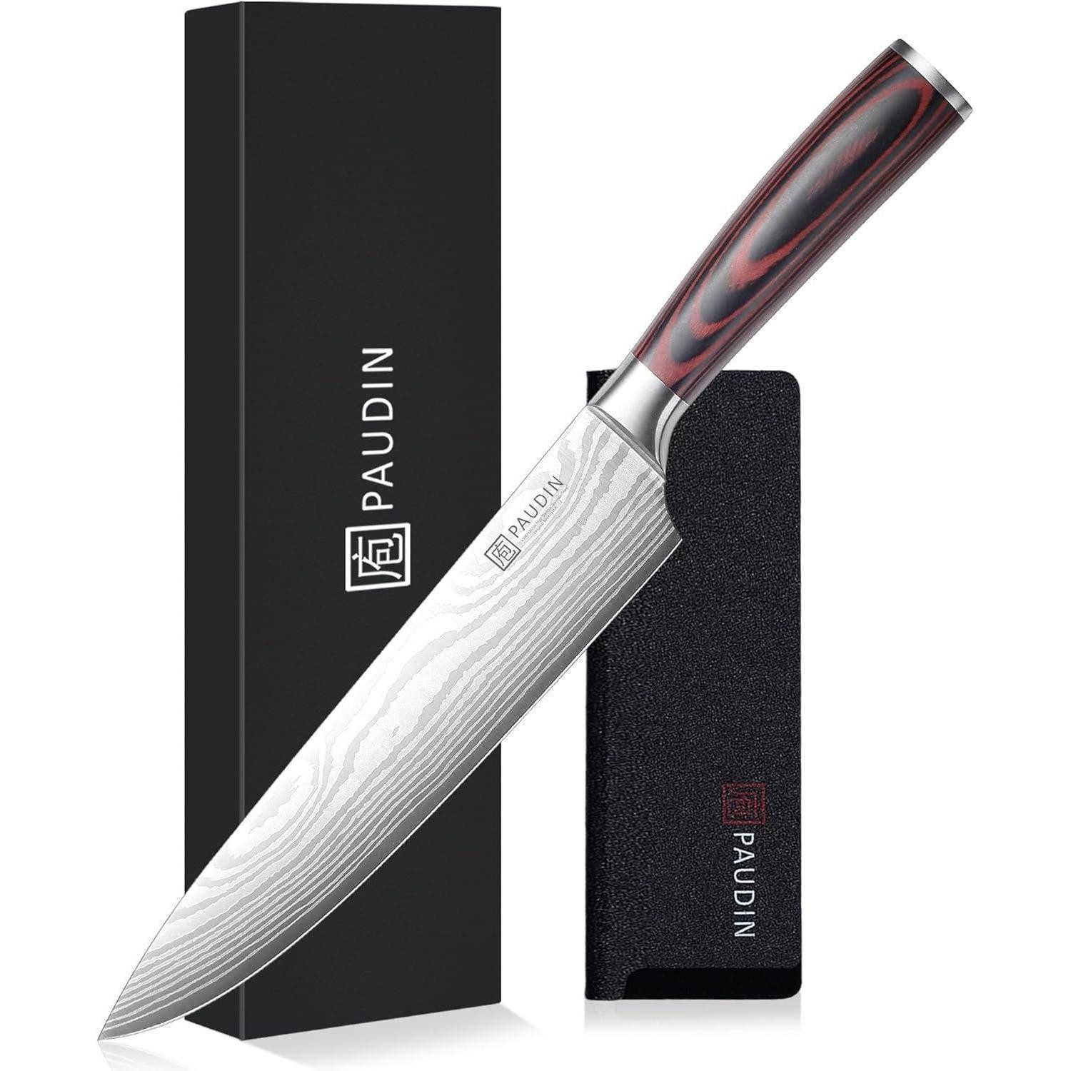 LuxusKollektion Kochmesser Küchenmesser Profi rasiermesserscharf Edelstahl Kochmesser 23cm