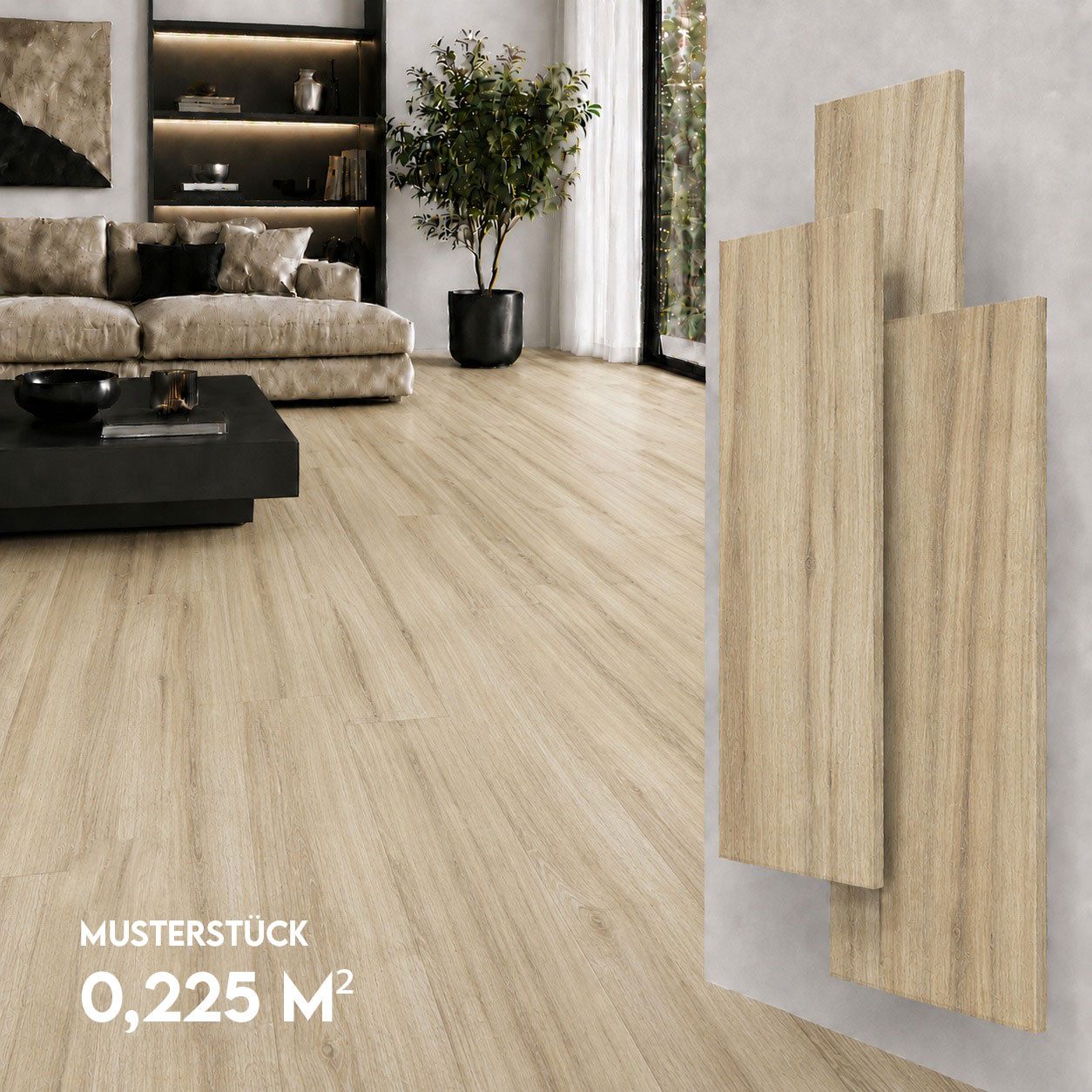 Berti Graf Designboden SPC Vinylboden 5 mm Klick wasserfest mit Trittschalldämmung, kleberfrei, mit Trittschalldämmung, wasserfest, pflegeleicht
