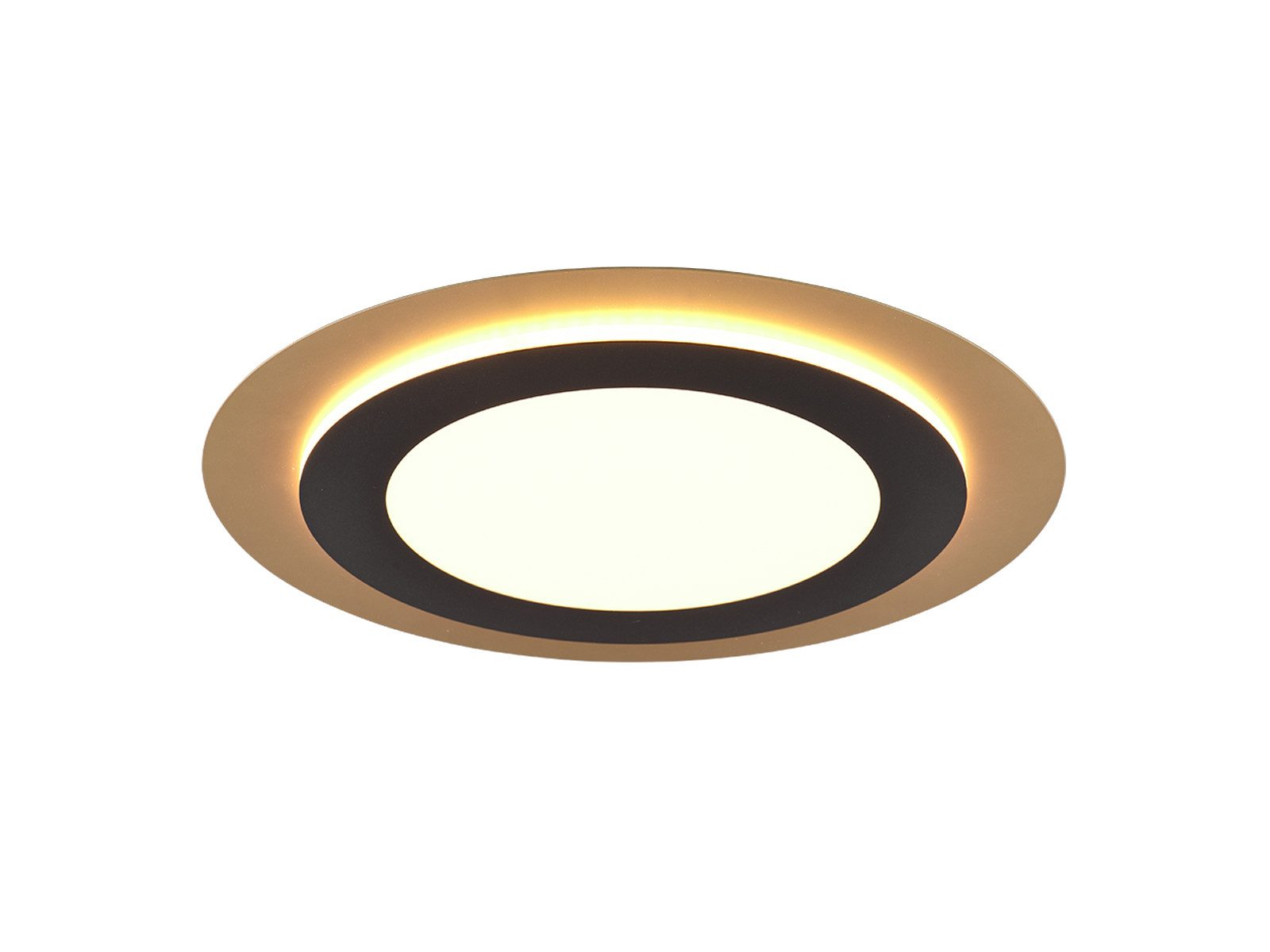 TRIO Leuchten LED Deckenleuchte mit Fernbedienung & Tageslicht Ø 45cm, Nachtlichtfunktion, LED fest integriert, Neutralweiß, Warmweiß, Tageslichtweiß, flach, hell & dimmbar, Tageslicht-Lampe Decke, Büro-lampe Silber
