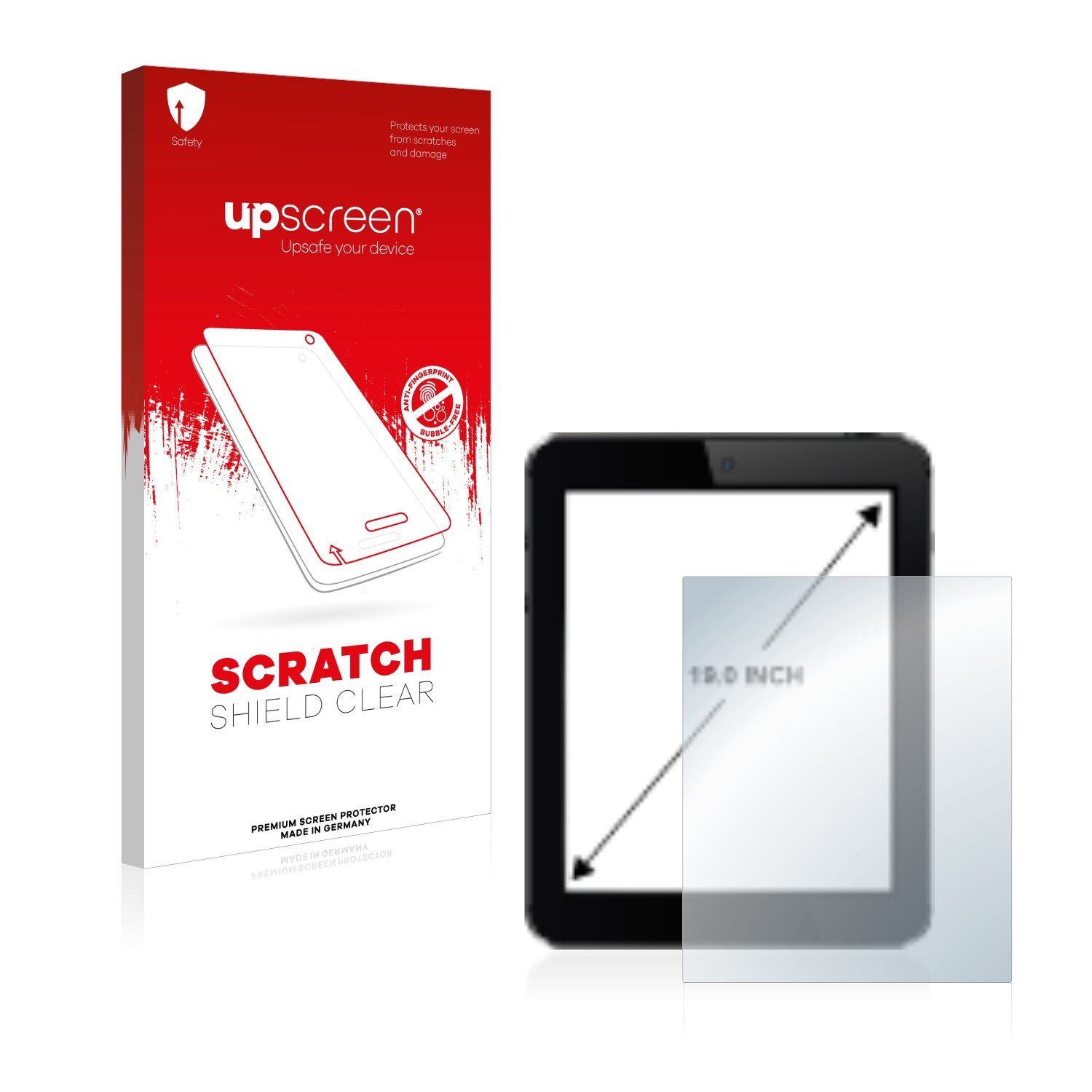 upscreen Displayschutzfolie Schutzfolie für 48.3 cm (19 Zoll) [377 x 302 mm], Displayschutz Schutz Folie Klar Transparent