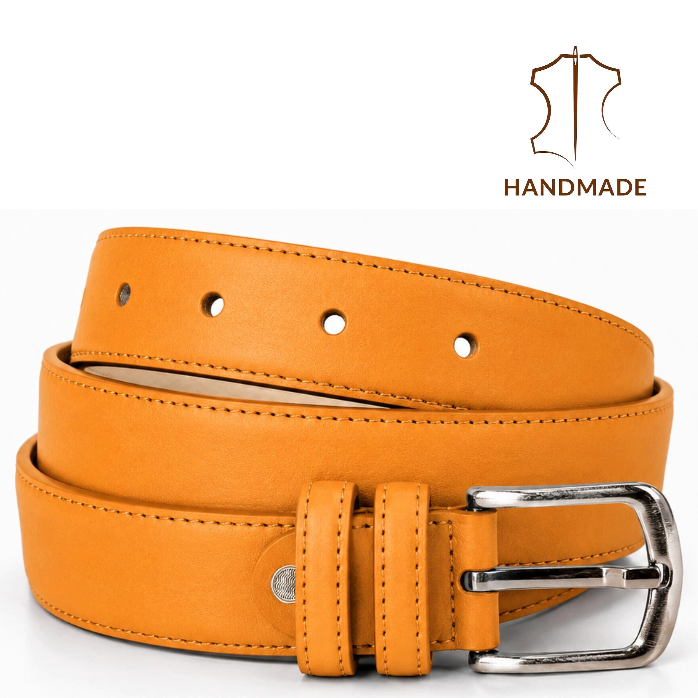 herémood Ledergürtel Gürtel Damen Ledergürtel Jeans & Kleid Geschenke Frauen Accessoires (Gürtel Damen Cognac 100 cm - Premium Ledergürtel - handgefertigt - hochwertig verarbeitet - kürzbar, 1-St., Taillengürtel Damen aus Echtleder, für Mom Jeans Damen & Kleid & Hosen) Damengürtel Leder, Geburtstag Geschenk Frau Jeans, Hosen & Kleidung