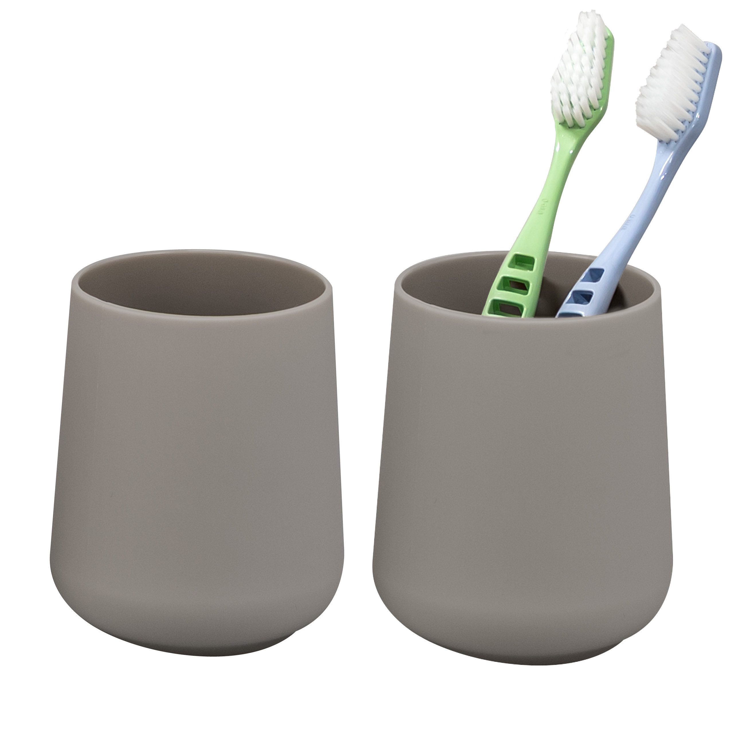 eluno Zahnputzbecher TESERO 2tlg. Soft-Touch, (2-St)