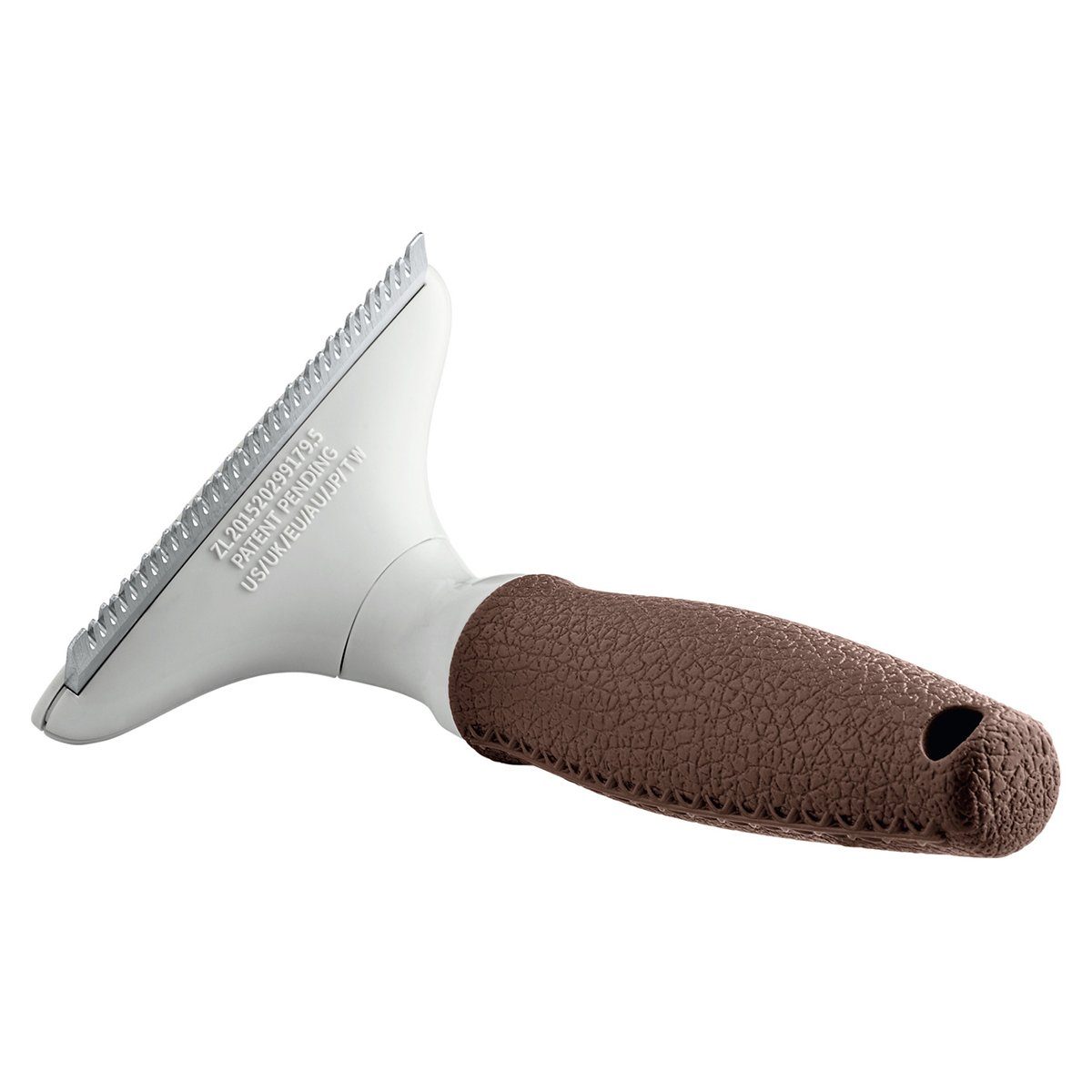 Striegel Trimmstriegel Spa Spezialklinge braun/grau für Hunde