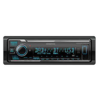 KENWOOD KMM-BT508DAB 1-DIN Autoradio DAB+ Bluetooth USB/AUX Autoradio (Digitalradio (DAB), UKW/MW, Vario Tasten und Displaybeleuchtung, Freisprecheinrichtung, 4x50W MOSFET)