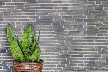 Mosani Mosaikfliesen Mosaik Marmor Naturstein schwarz anthrazit Brick Verbund Wand