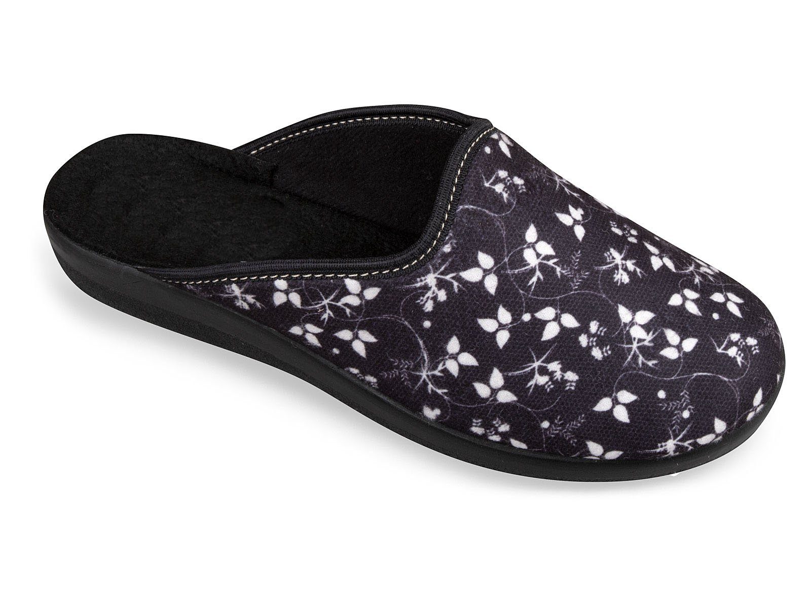 PADERO Damen Pantolette Hausschuh für breite Füße