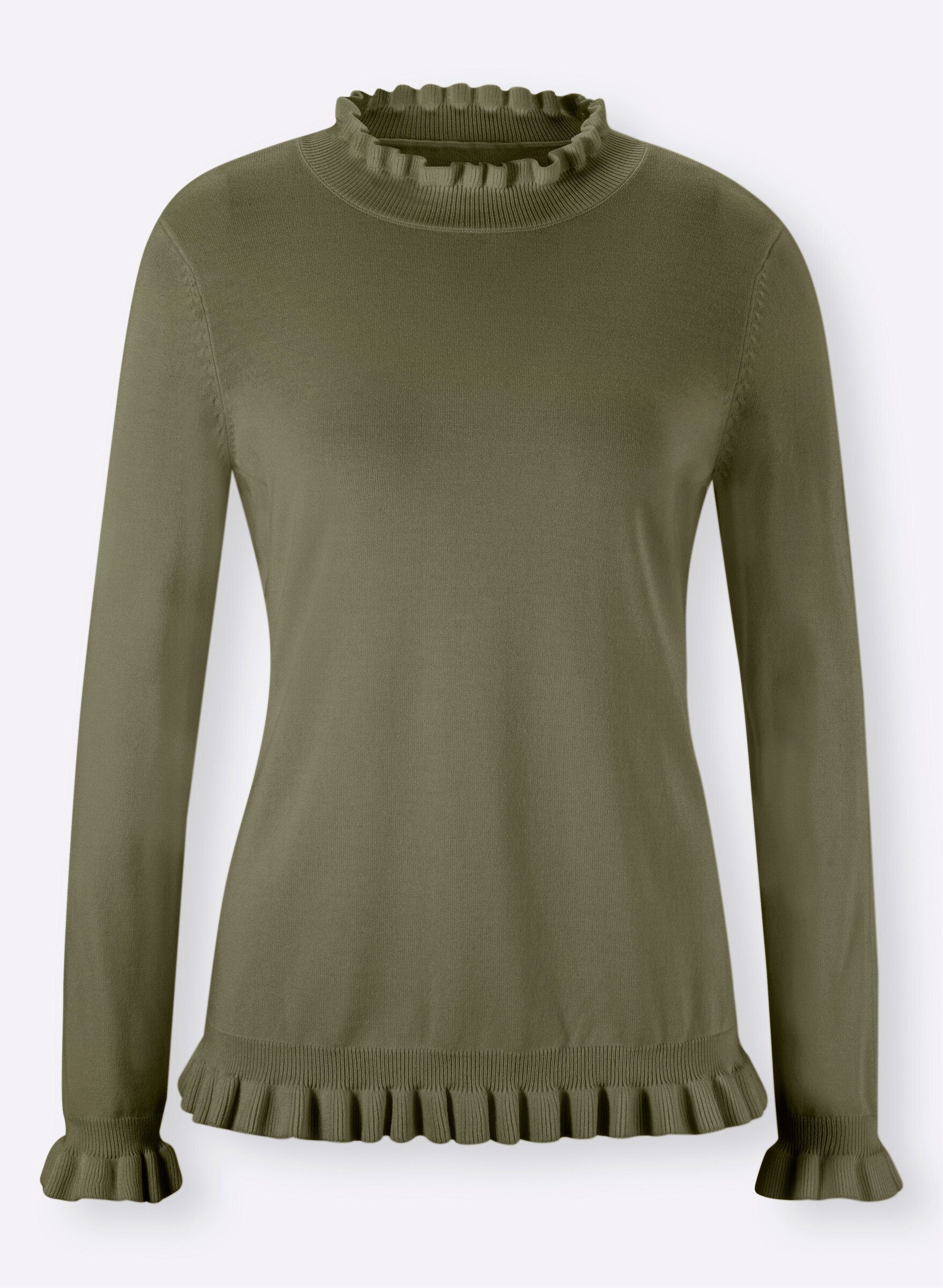 khaki Strickpullover heine