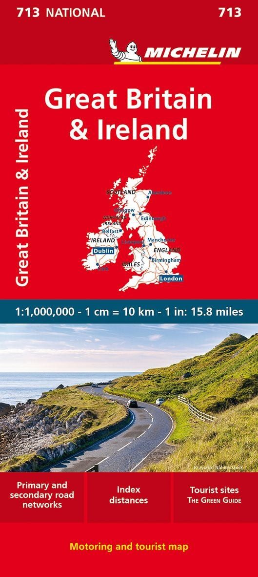 Michelin Großbritannien / Irland / Michelin, Straßen- und Tourismuskarte 1: 1 000 000