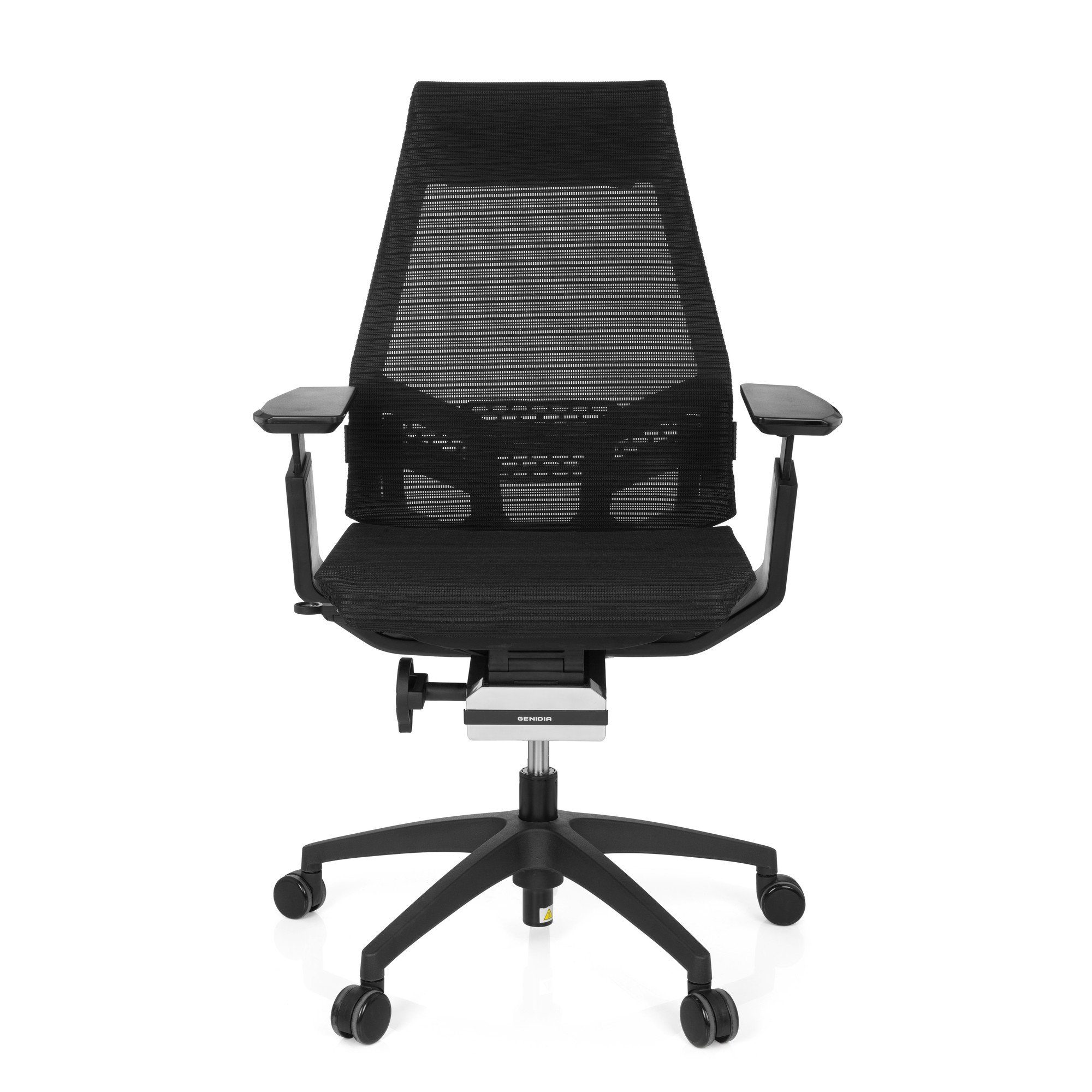 hjh OFFICE Drehstuhl Profi Bürostuhl GENIDIA SMART BLACK Netzstoff (1 St), Schreibtischstuhl ergonomisch Schwarz