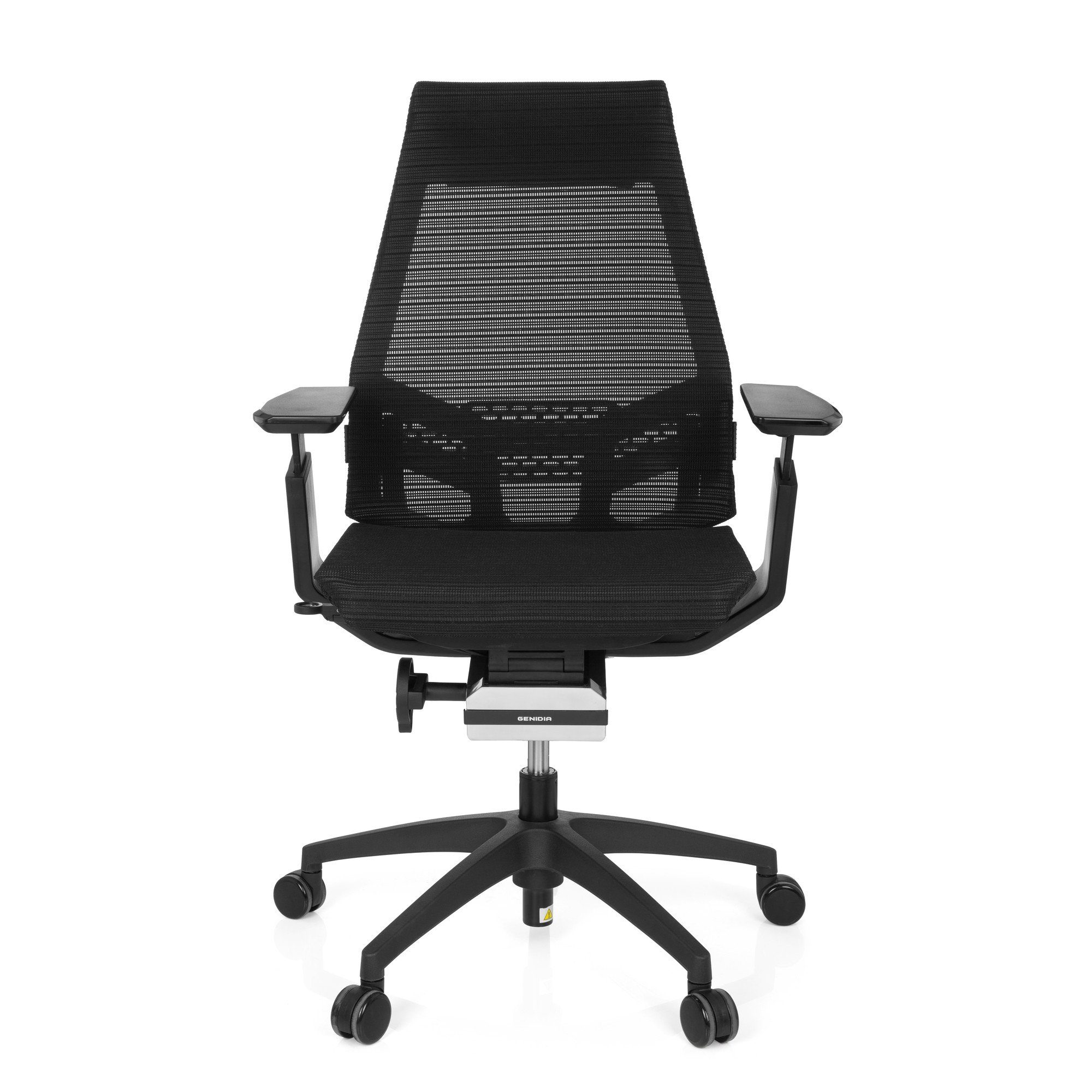 hjh OFFICE Drehstuhl Profi Netzstoff ergonomisch BLACK Schreibtischstuhl St), GENIDIA SMART (1 Schwarz Bürostuhl