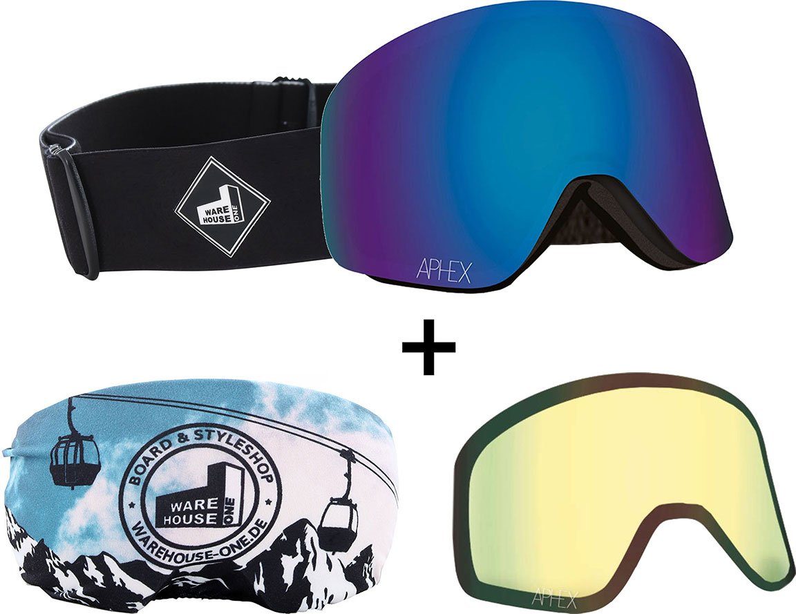 Aphex Snowboardbrille APHEX OXIA THE ONE EDITION Magnet Schneebrille 2024 black strap