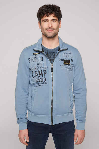 CAMP DAVID Sweatjacke mit Stehkragen