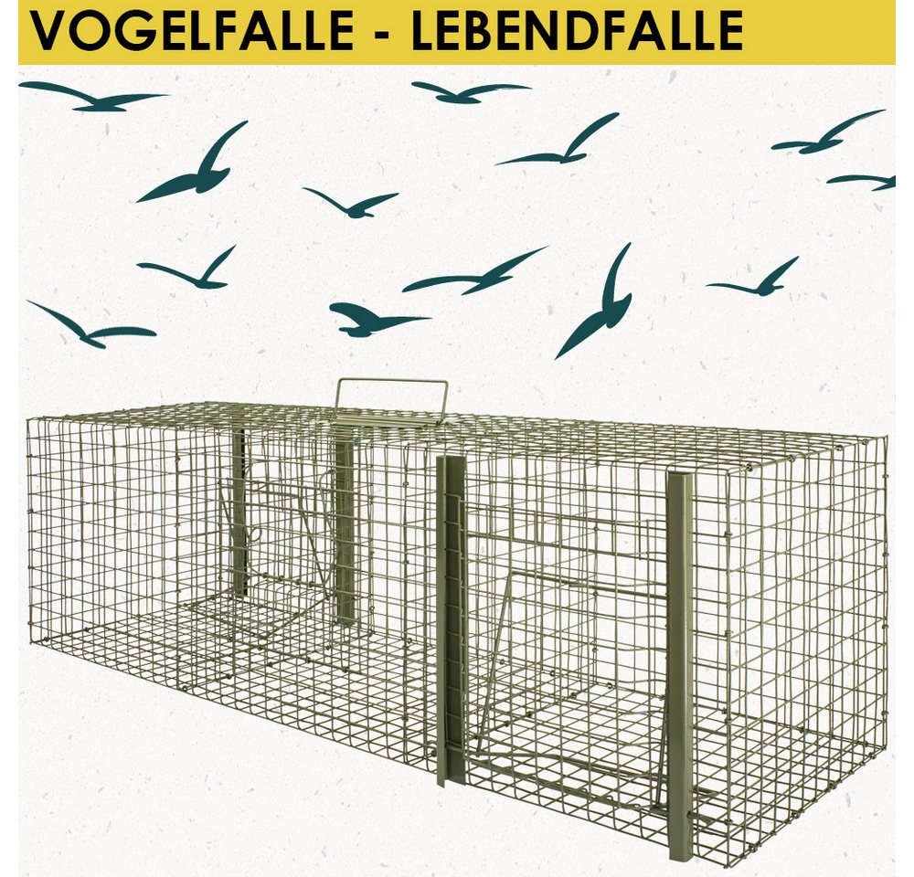 Thumbnail - Petigi Lebendfalle Lebendfalle Vögel Falle Vogel Kammerfalle Drahtfalle 102 x 30 x 30 cm