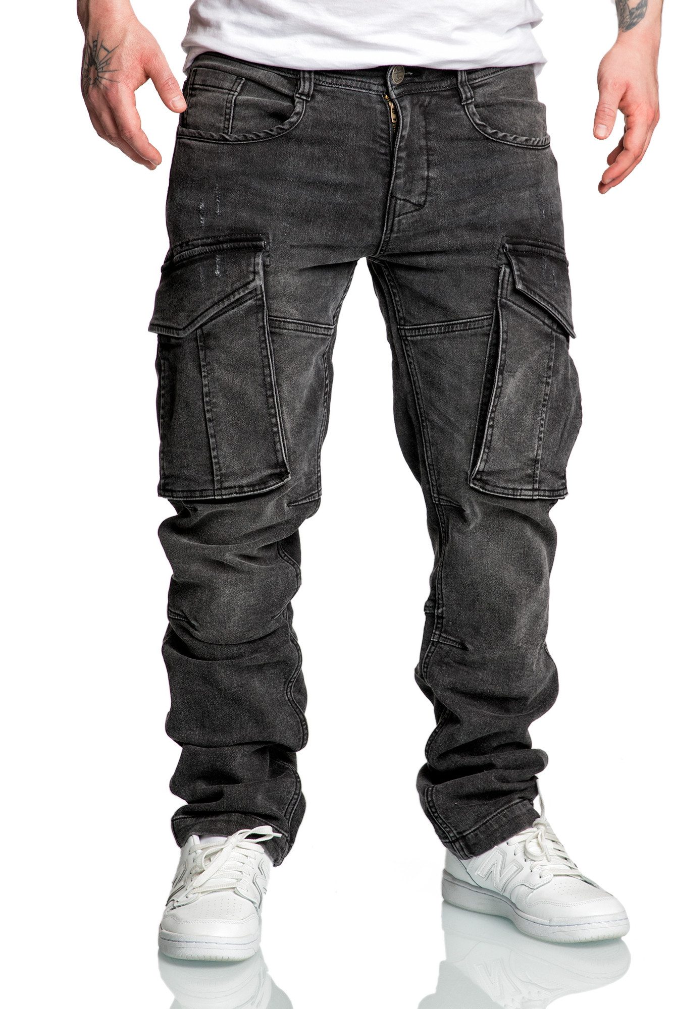 Amaci&Sons Cargojeans LINNDALE Sweathose im Denim Look Herren Sweathose in günstig online kaufen
