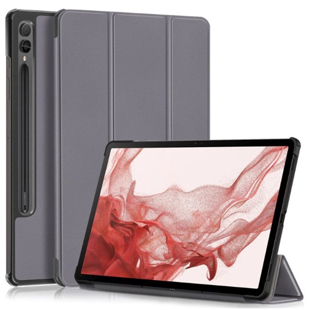 FroShop Tablet-Hülle Schutzhülle für Samsung Galaxy Tab S9 FE 10.9" 2023 / S9 11" 2023 Etui, Tasche Etui Wake Up / Sleep Smart Cover - Farbe GRAU