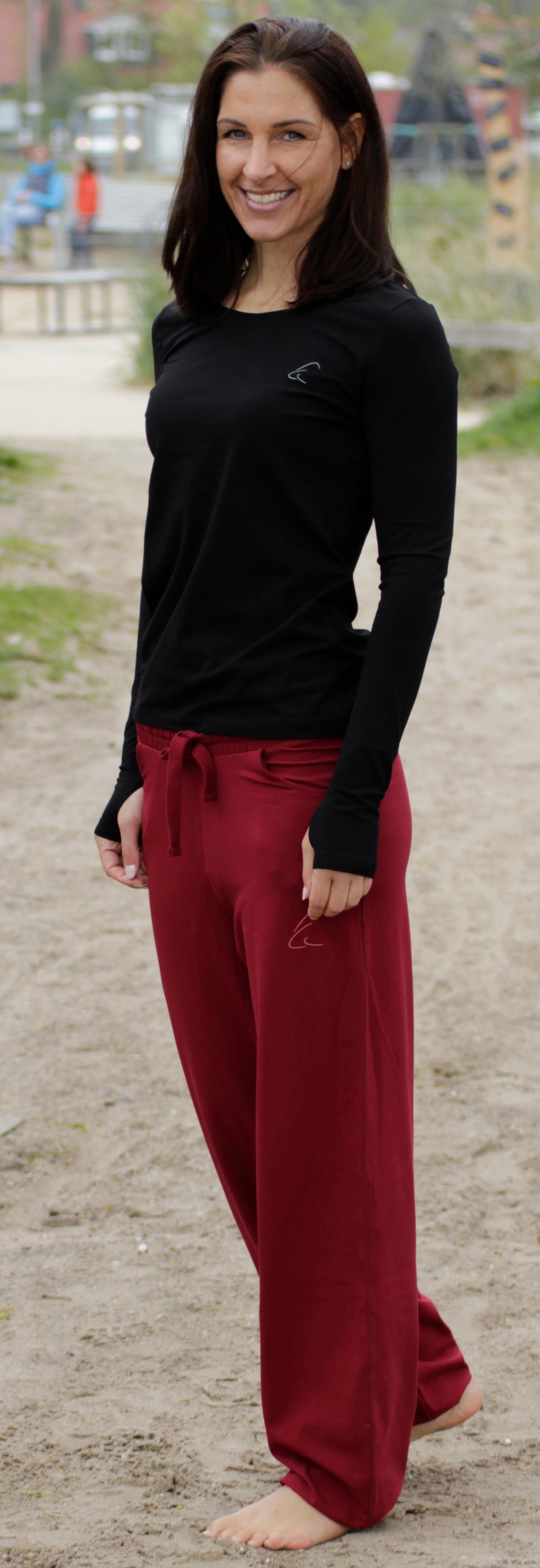 ESPARTO Yogahose Yoga- und Sporthose Sitaara unisex (mit Kordel im Bund) Bindegürtel / -kordel