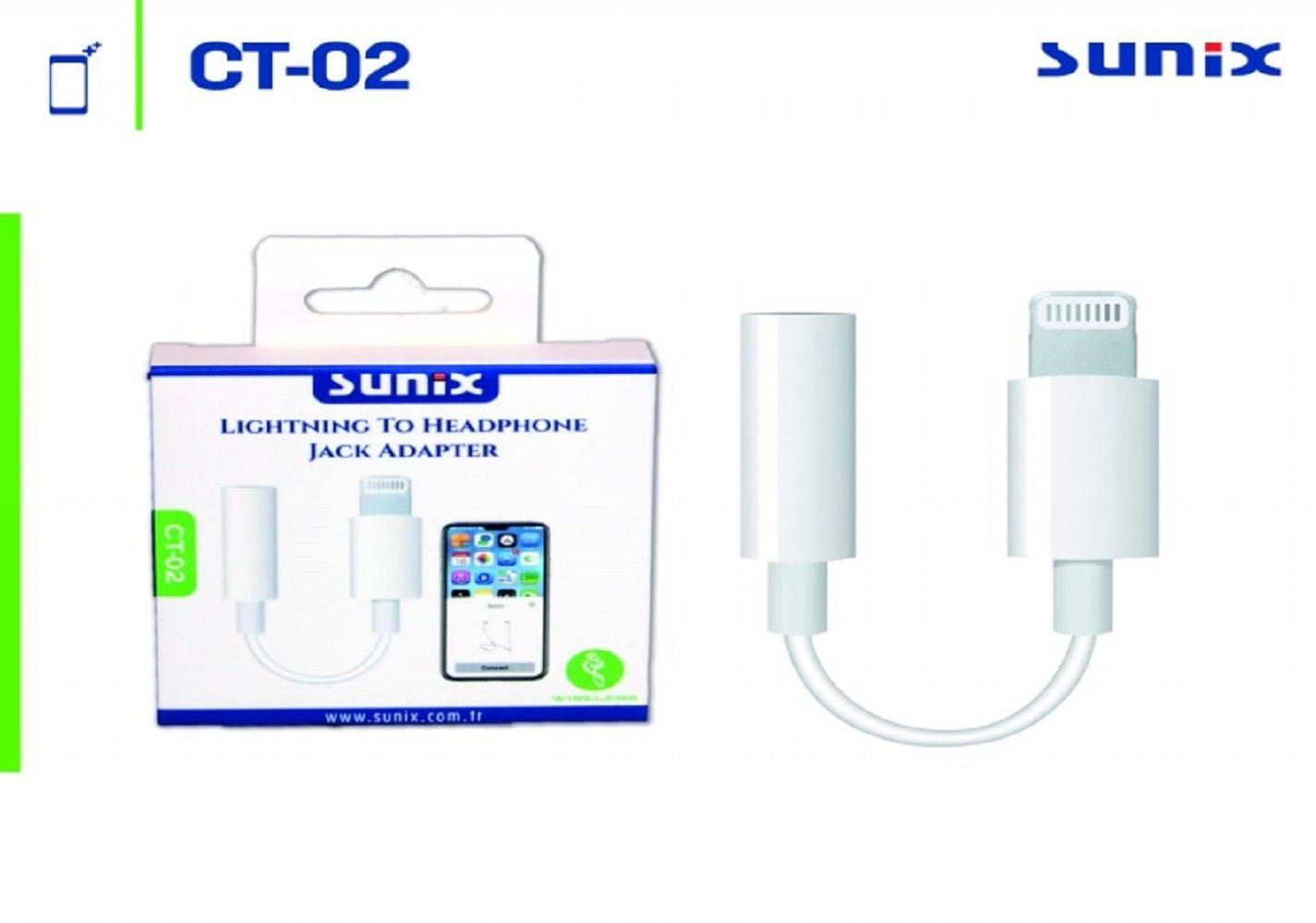 Sunix Sunix Lightning Adapter auf 3,5mm Klinkenbuchse Aux Audio-Adapter Lightning