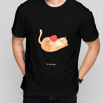 Mr. & Mrs. Panda T-Shirt Katze Wolle - Schwarz - Geschenk, Kater, Katzenbesitzerin, Jubiläum, (1-tlg)