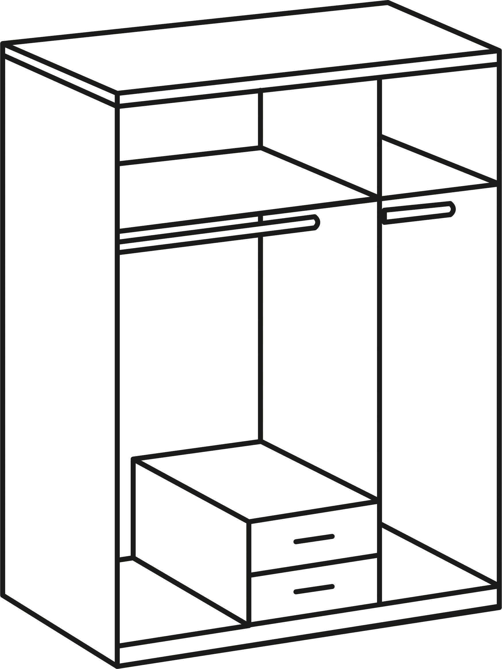 Wimex Kleiderschrank Cliff, Mit 2 Schubkästen