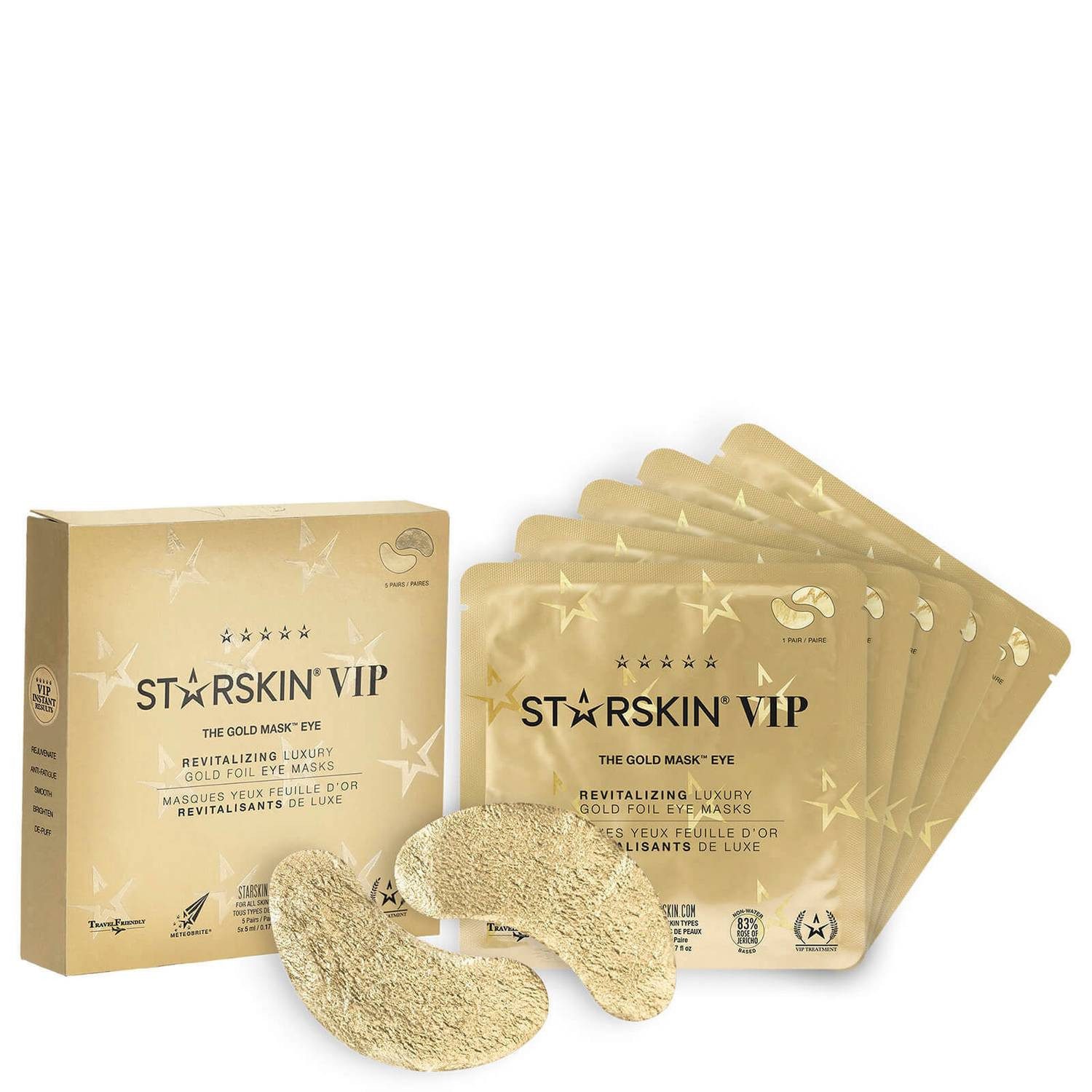 HairGecko Gesichtsmaske Starskin VIP The Gold Mask Eye 5 Paar