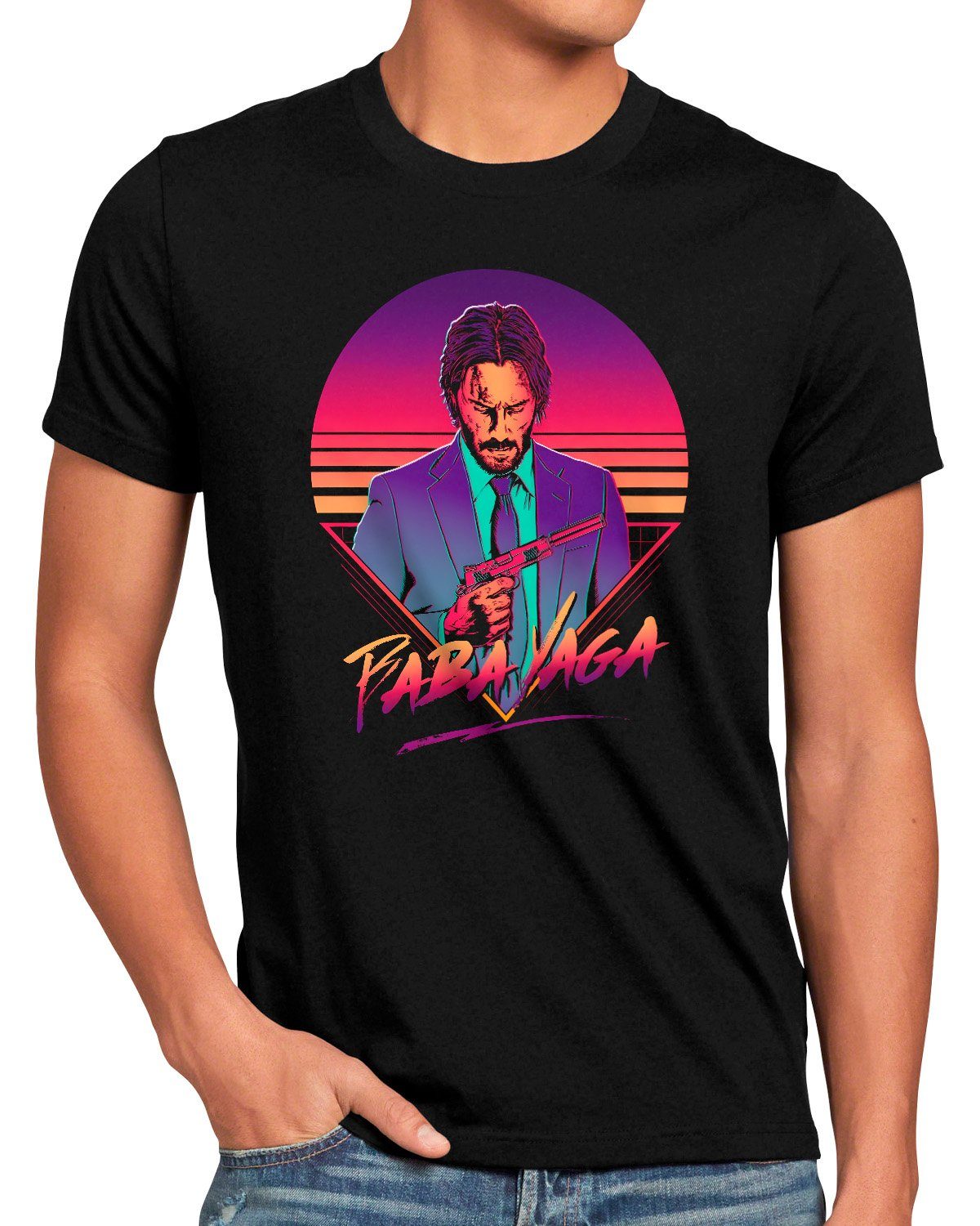 style3 Print-Shirt Herren T-Shirt Baba Yaga john wick keanu reeves 2 3 4 5 6 blu-ray dvd