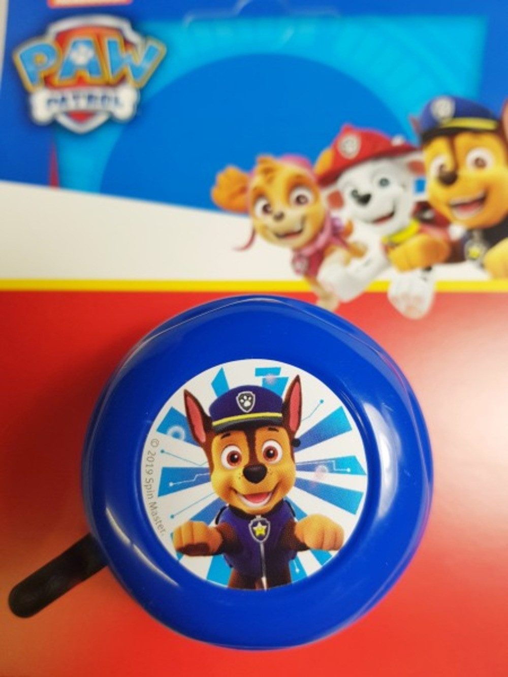 Bike Fashion Fahrradklingel ♫♫ Kinder Klingel / Glocke "PAW PATROL", blau, Chase, Ø 55mm