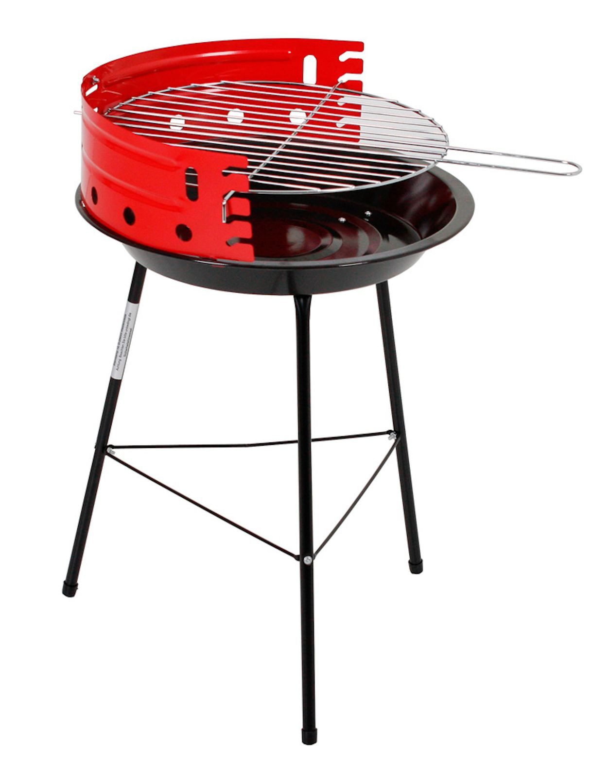 Gravidus Holzkohlegrill Rundgrill mit Dreibeingestell Standgrill Holzkohle Windschutz