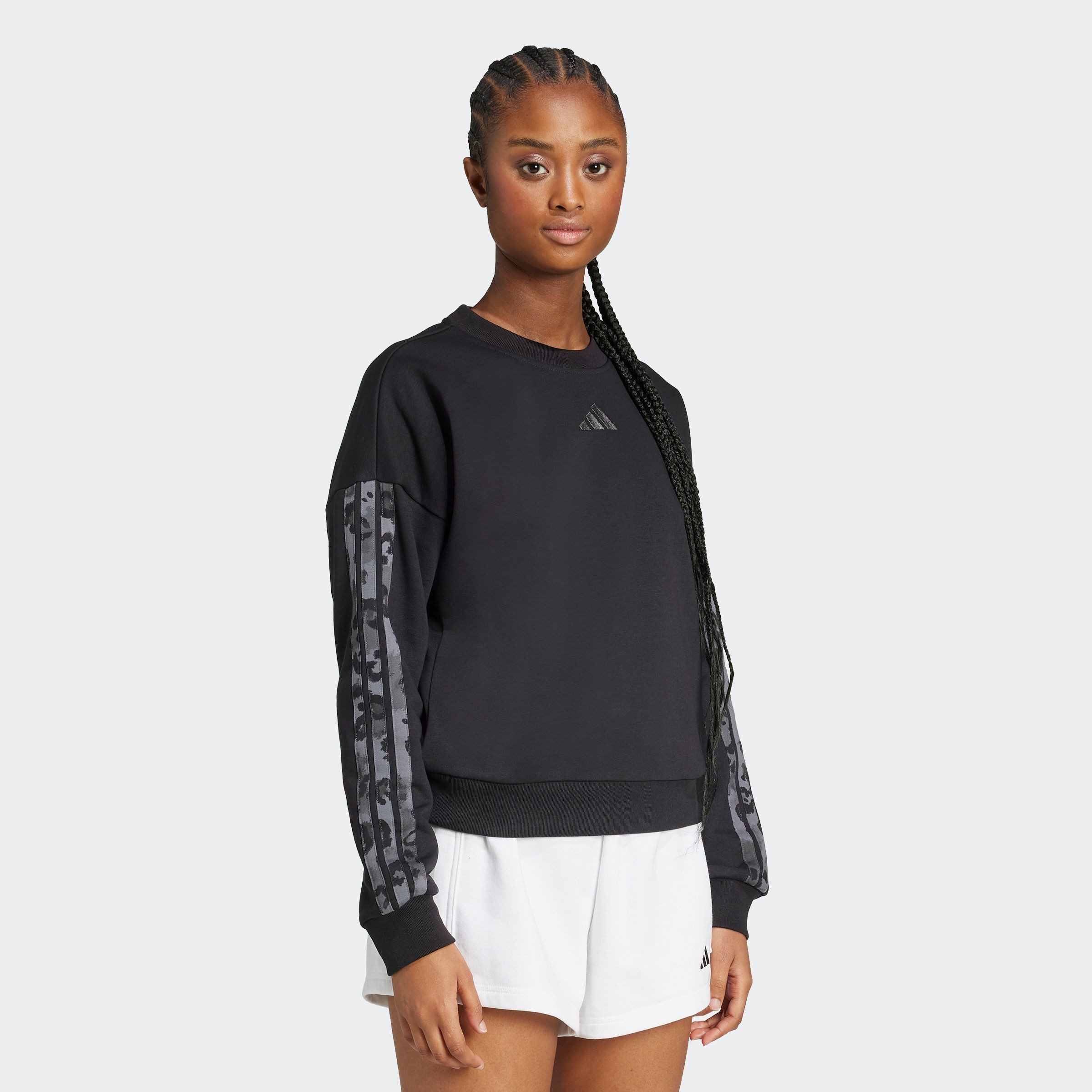 adidas Sportswear Sweatshirt W AOP SWT sportlicher Stil, 3-Streifen im Leop günstig online kaufen