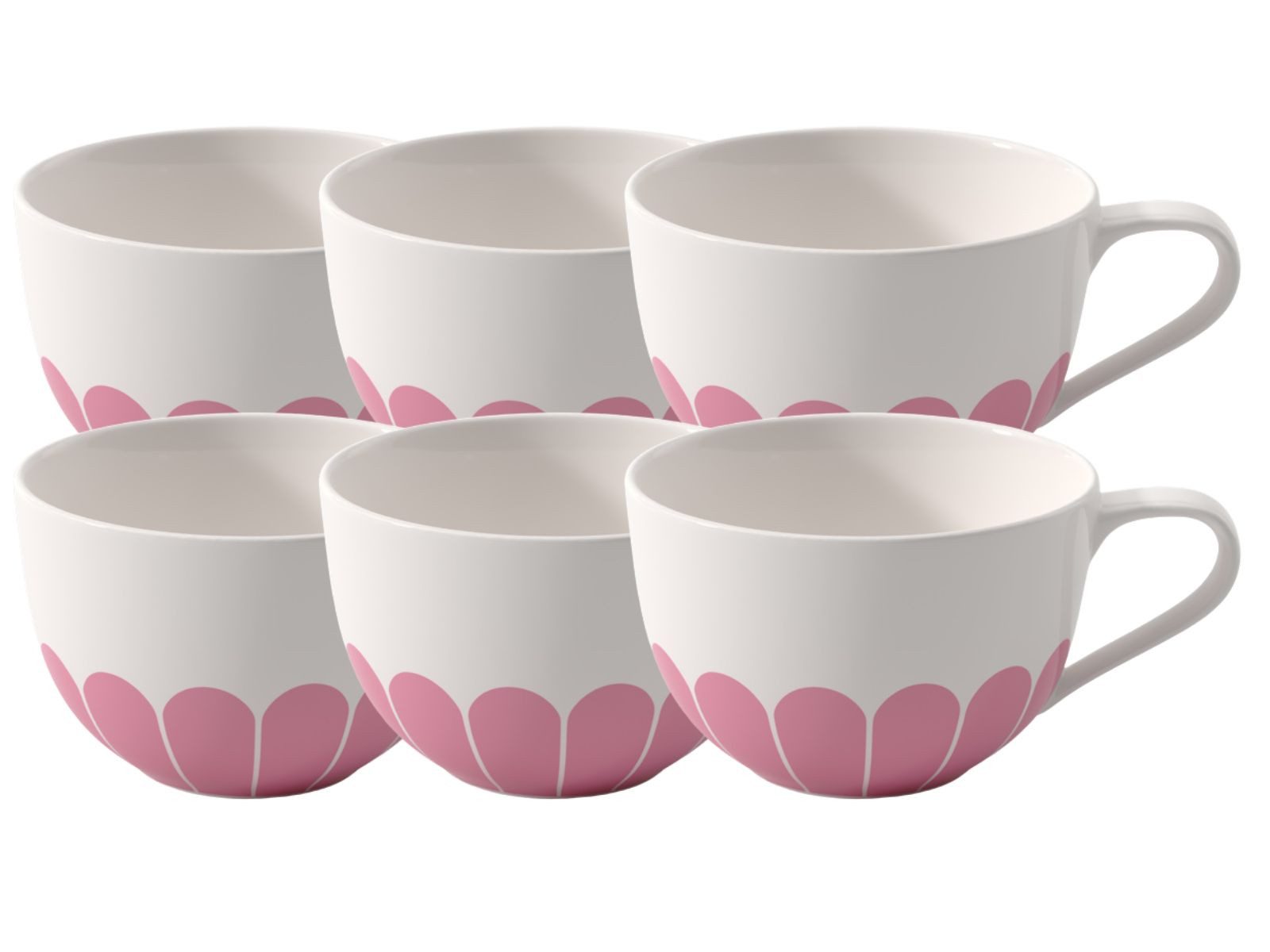 Villeroy & Boch Cappuccinotasse Fleur cassis Cappuccinotasse 0,3l Set6, Premium Porcelain