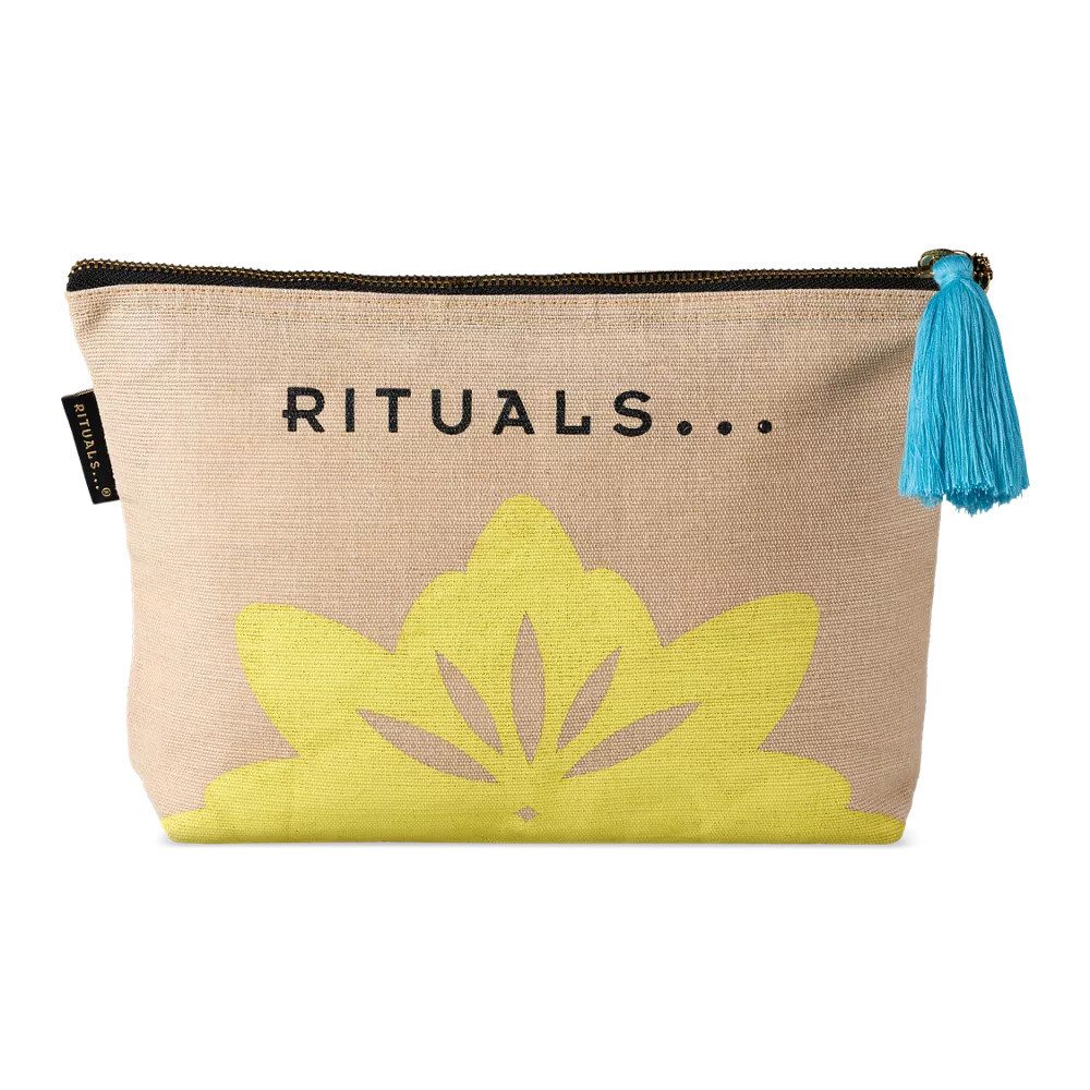 Rituals Pflege-Geschenkset Ritual of Seshen Cotton Velvet Pouch Medium Kosmetikbeutel, 1-tlg., Samtiger Kosmetikbeutel mit Reißverschluss und Quaste