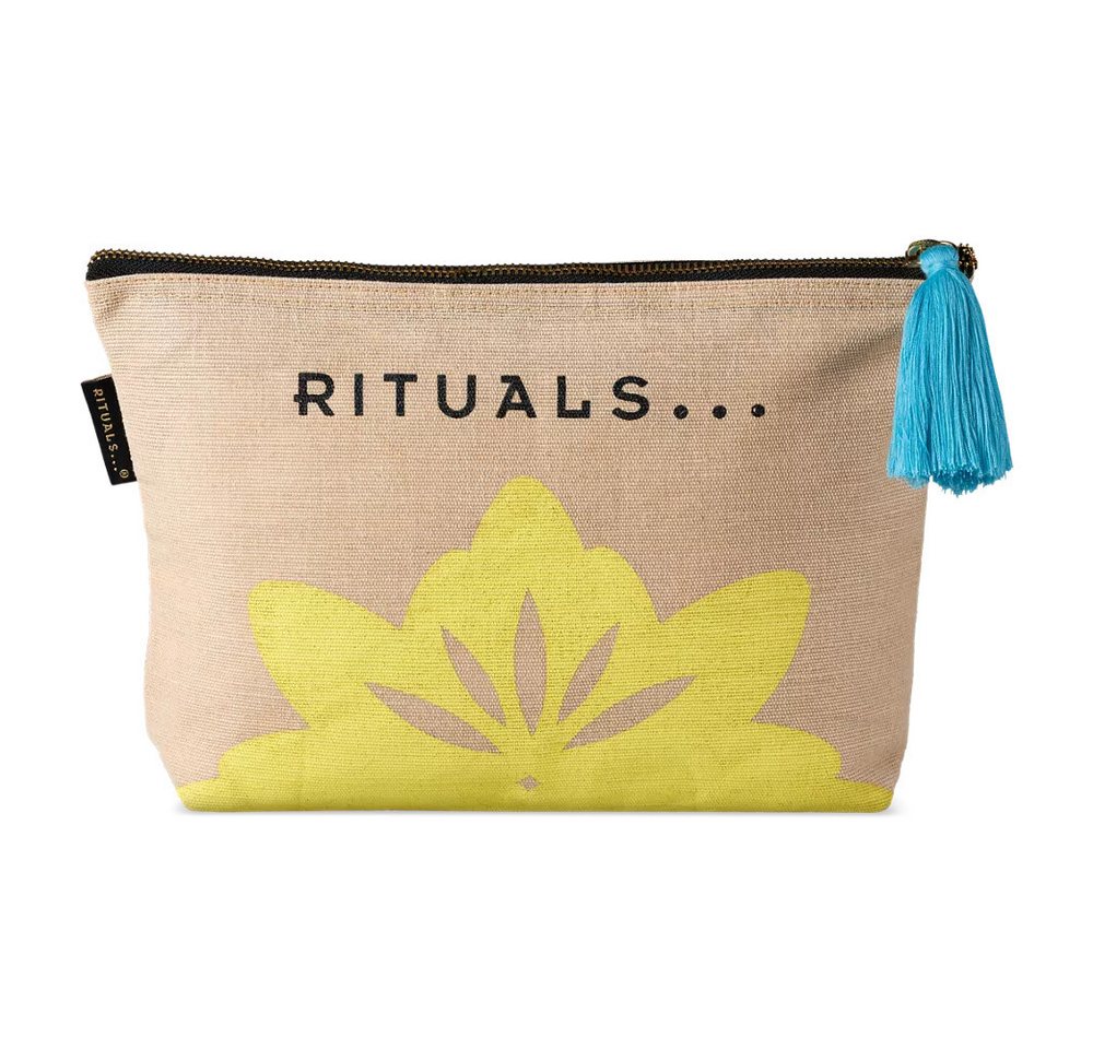 Rituals Pflege-Geschenkset Ritual of Seshen Cotton Velvet Pouch Medium Kosmetikbeutel, 1-tlg., Samtiger Kosmetikbeutel mit Reißverschluss und Quaste