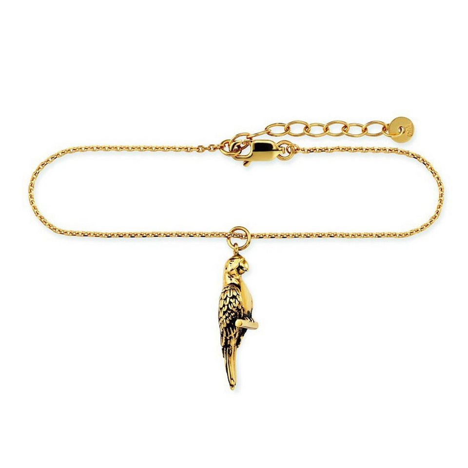 CAÏ Armband 925/- Sterling Silber vergoldet Papagai