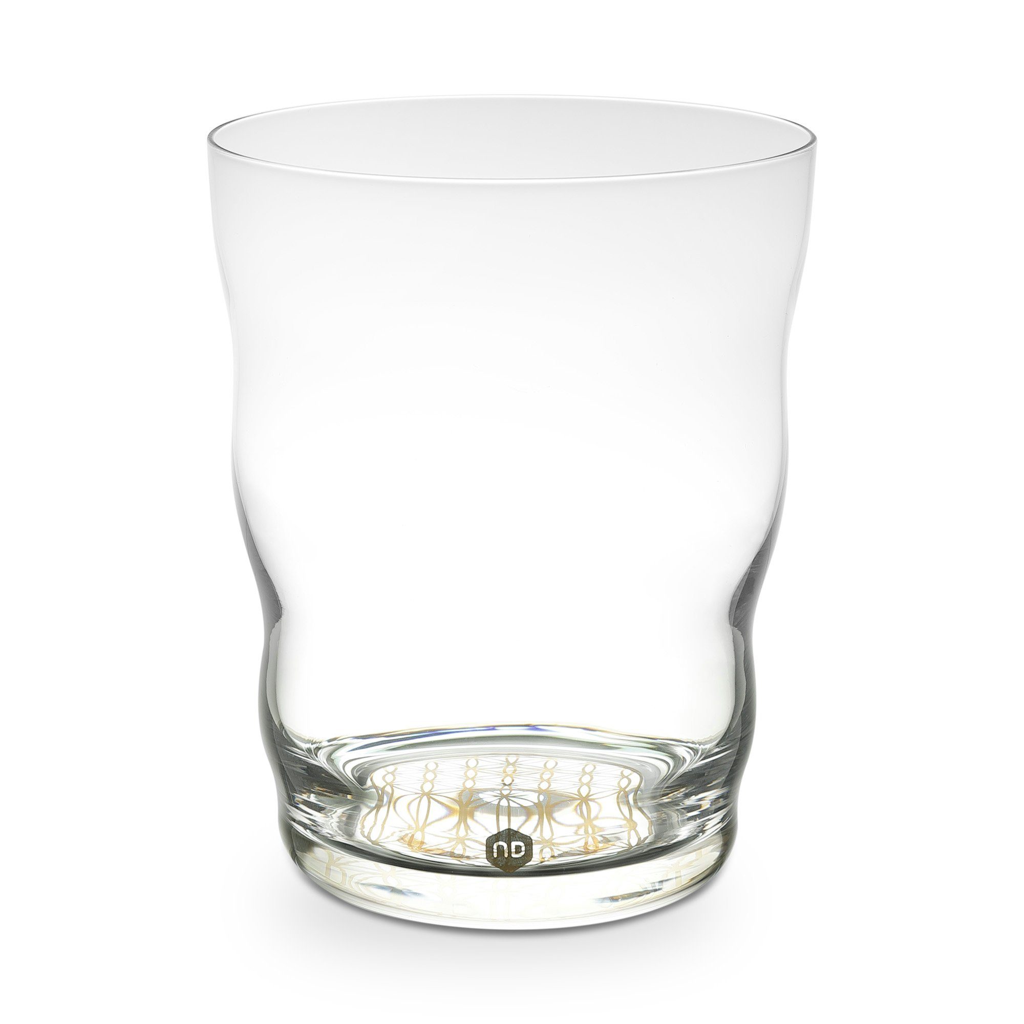 Natures-Design Glas Jasmina Gold Blume des Lebens 0,3l, bleifreies Glas