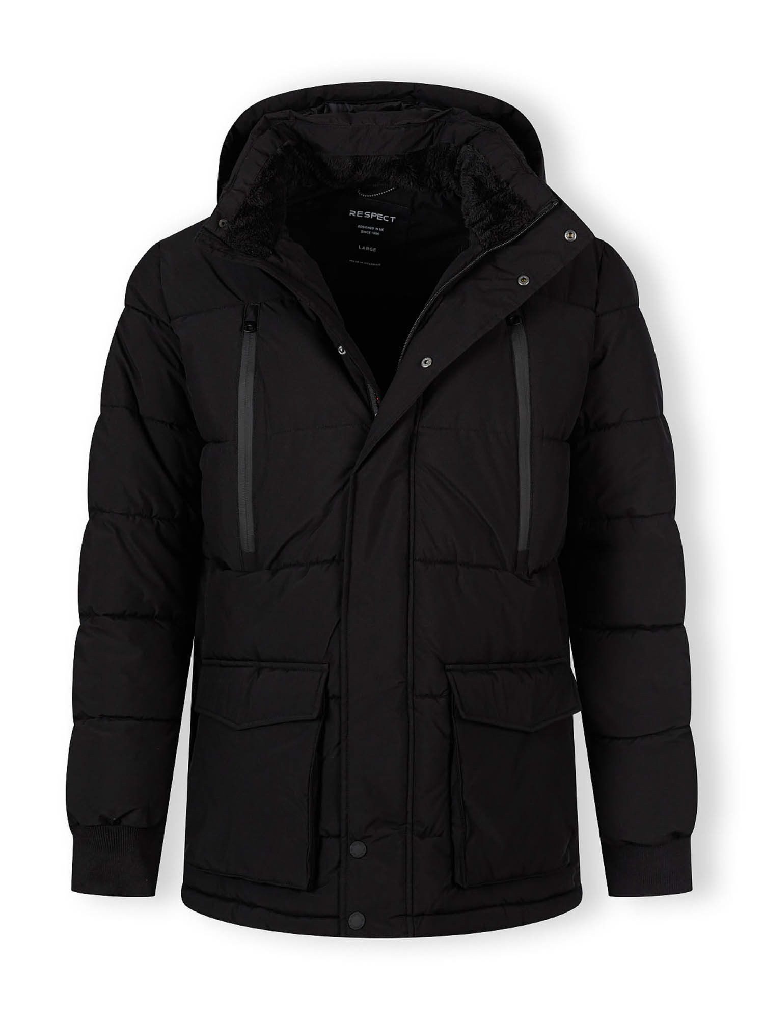 Respect Winterjacke Gesteppte Jacke mit Reißverschlusstaschen und Fleecefutter (XS-XXL)