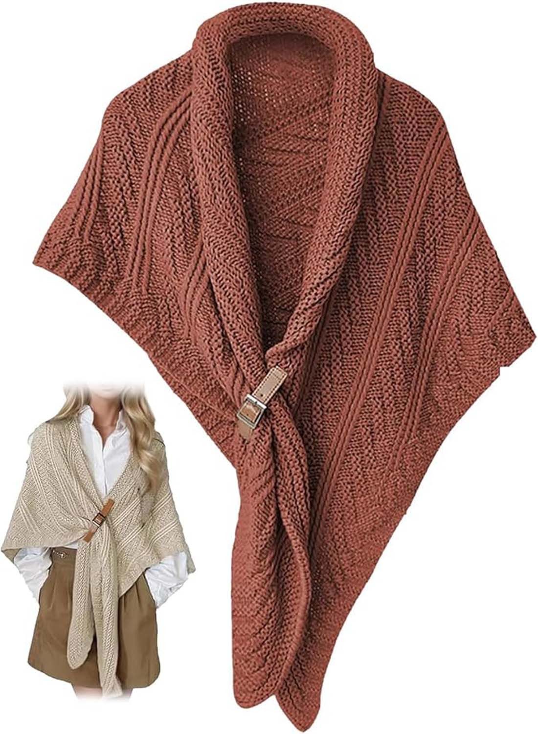 Oemmn Modeschal Damen-Schal, multifunktionaler Dreieckstuch,Poncho, Kopftuch