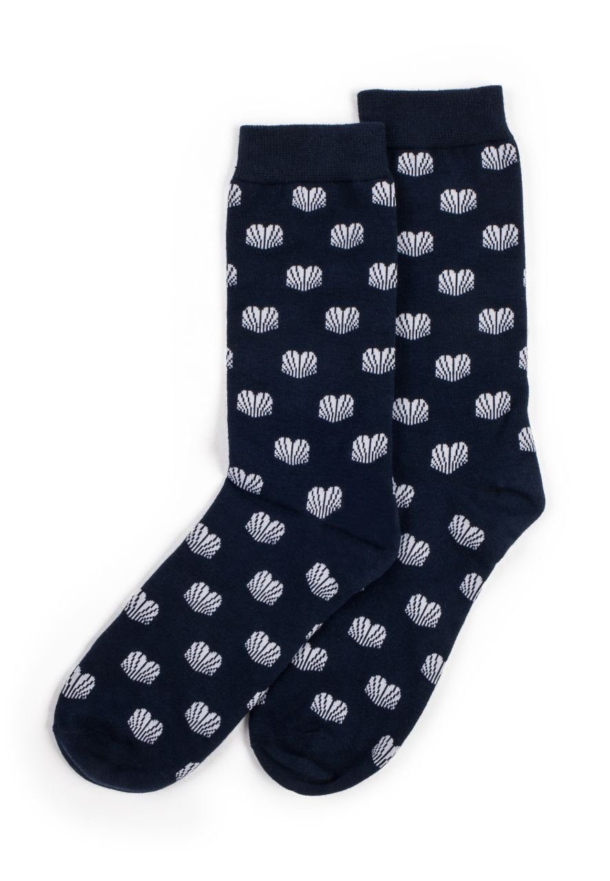 Blackskies Freizeitsocken Clouds Retro Socks Navyblau-Weiß 39-42