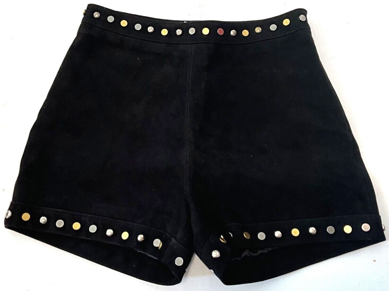 Just Cavalli Shorts Just Cavalli Damen Shorts, Just Cavalli Leder Damen Short Mit Stollen Stollen Deko