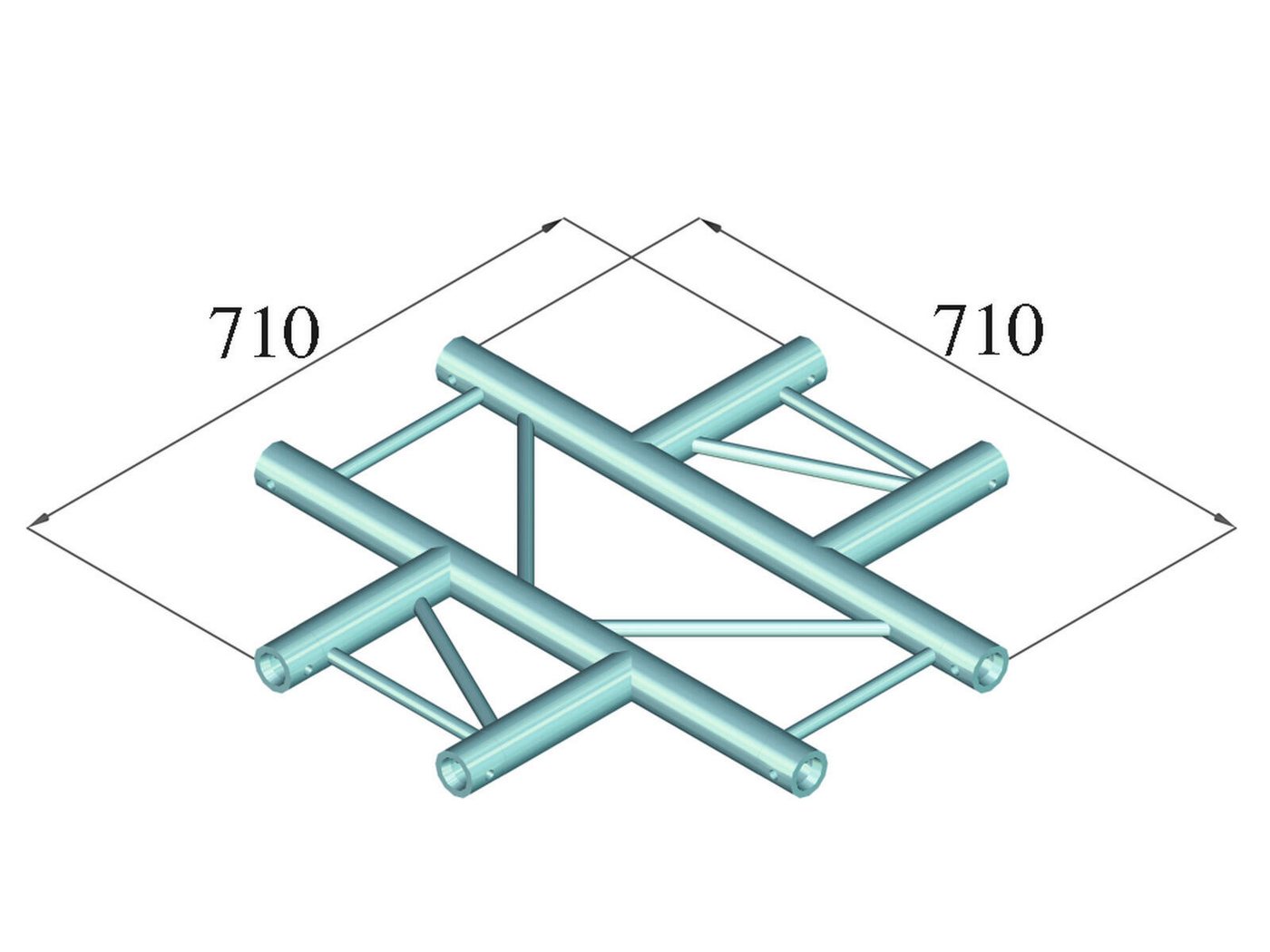 Thumbnail - Alutruss Rahmentraverse ALUTRUSS BILOCK BQ2-SPAC41H 4-Weg Kreuz sw