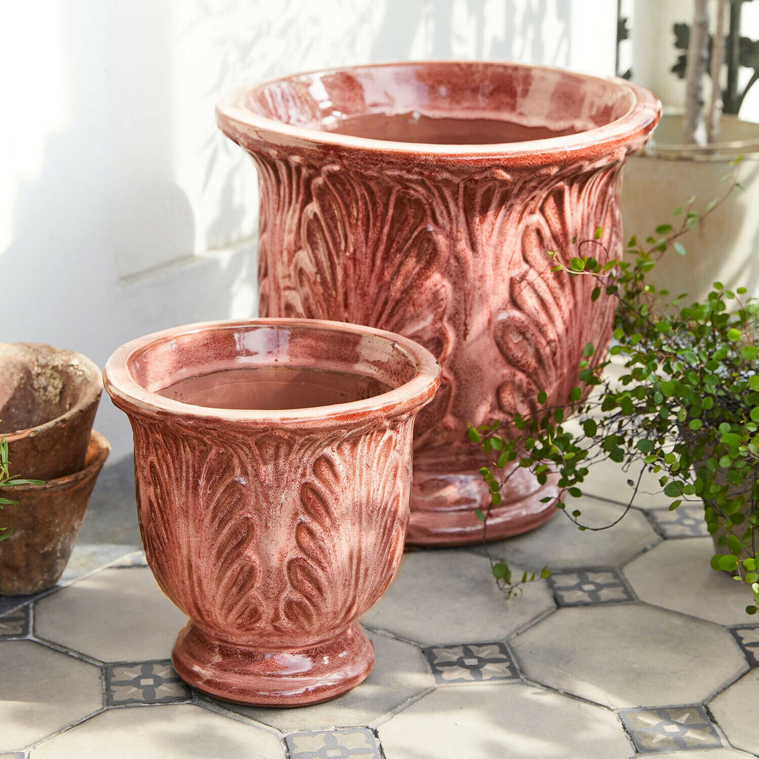 Mirabeau Übertopf Übertopf 2er Set Aurezia bordeaux