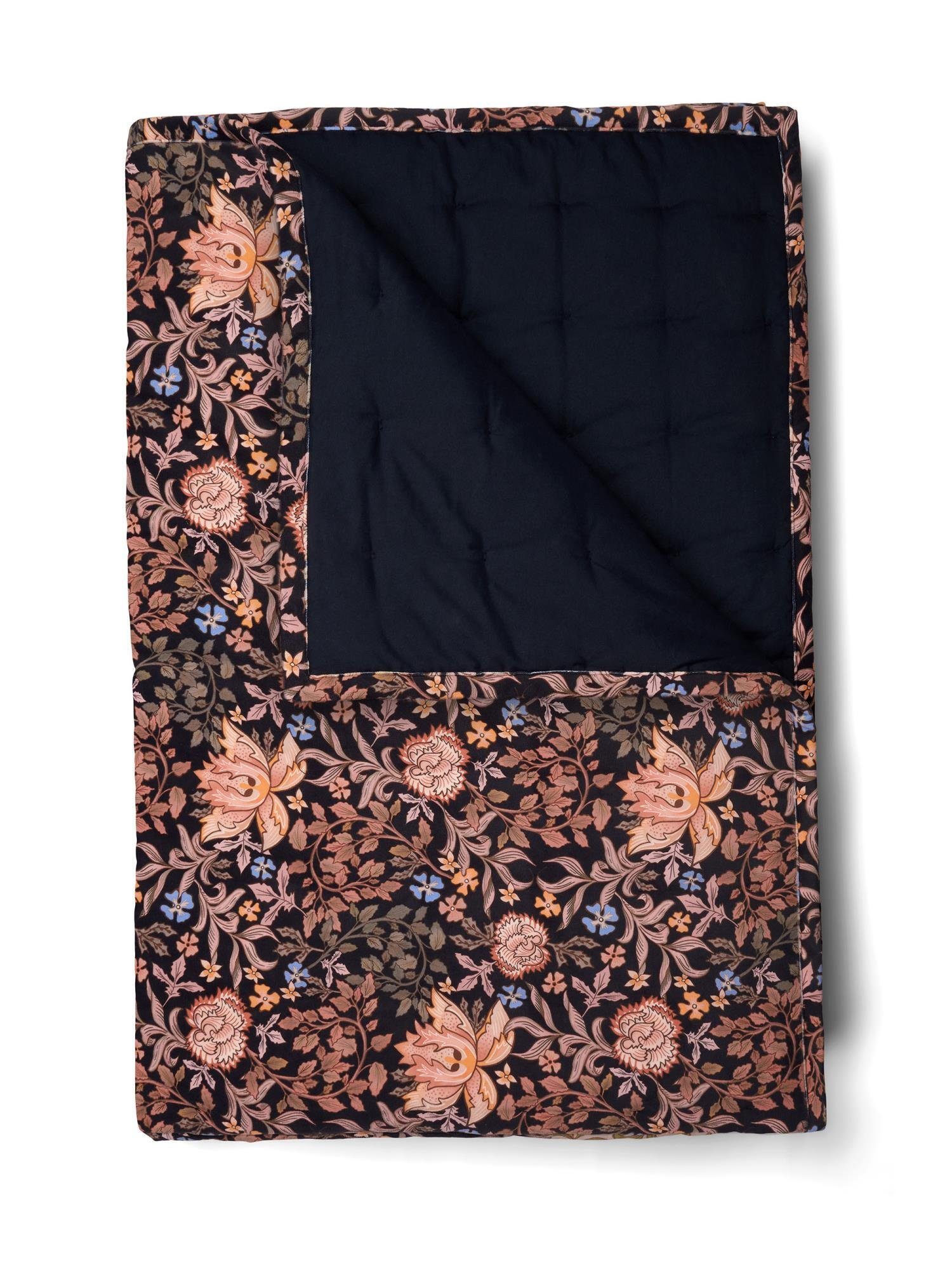 Plaid Ophelia, Essenza, aus weichem Polyester-Samt Nightblue