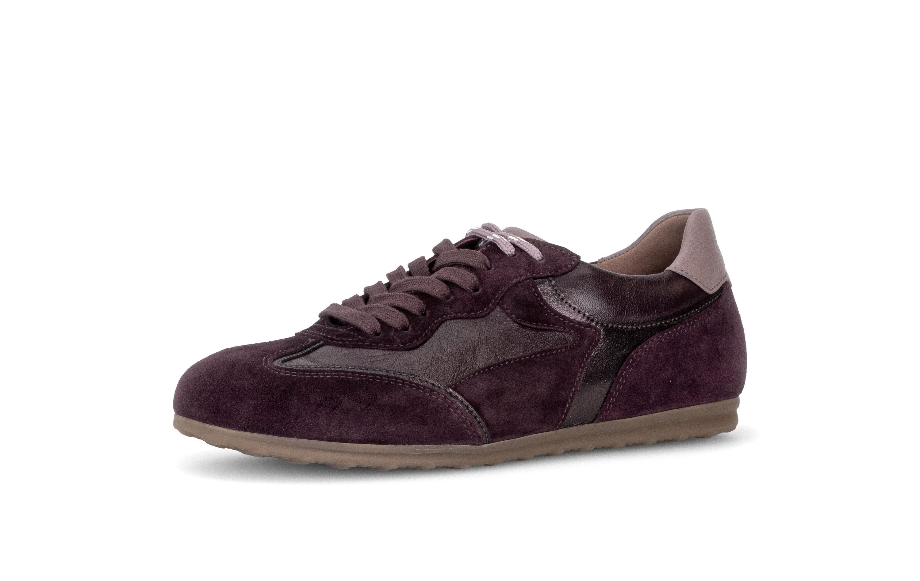 Gabor Sneaker Schnürschuh, Halbschuh mit modischen Kontrastbesätzen, G-Weite