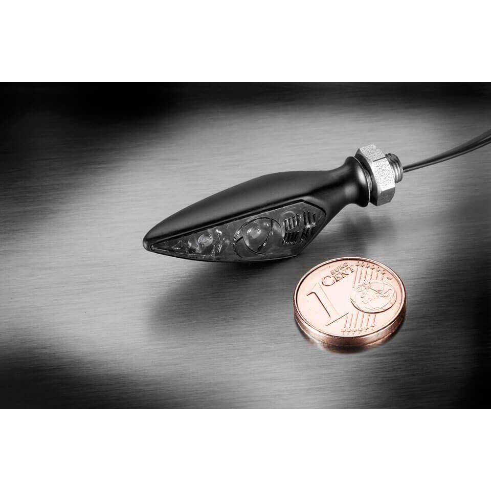 Kellermann Blinker Blinker Rhombus S Dark, schwarz, getöntes Glas, VR / HL, Stück