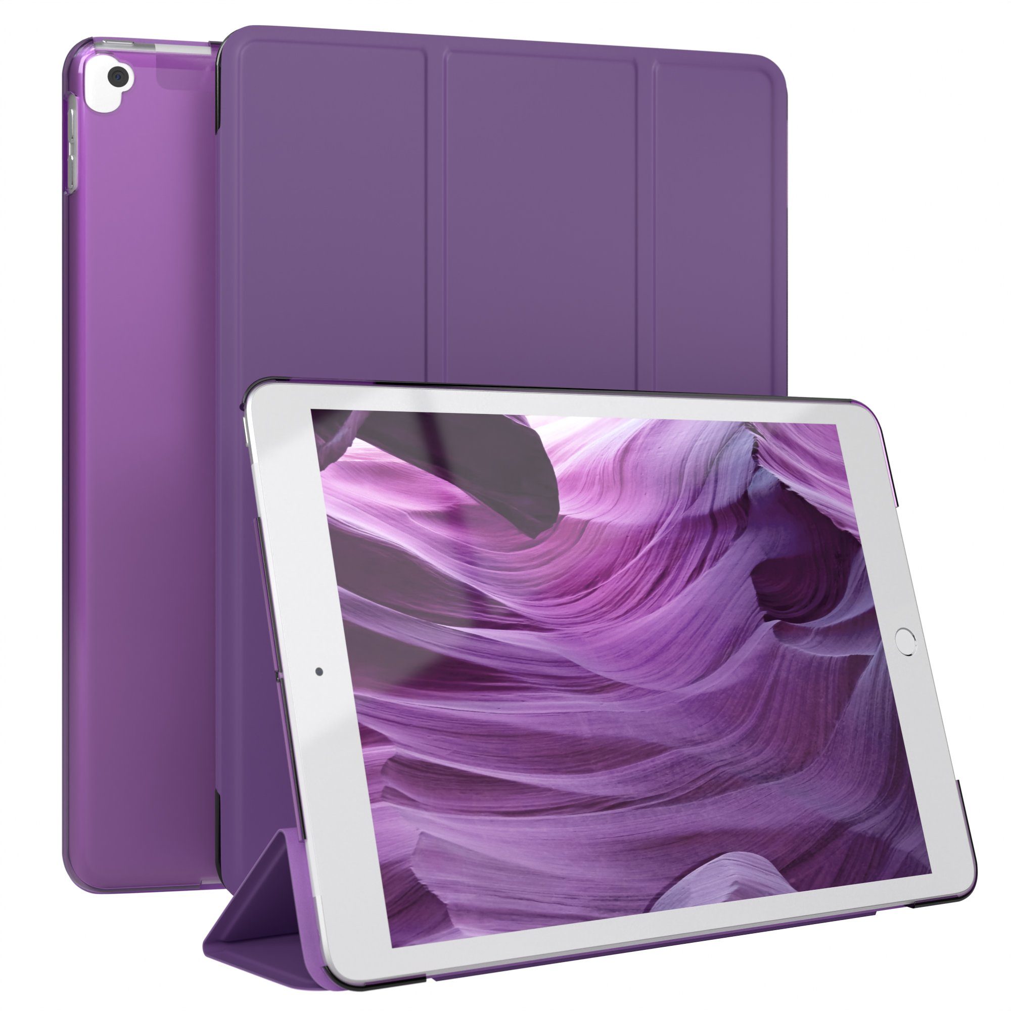 EAZY CASE Tablet-Hülle Smart Case für iPad 10,2" 7. / 8. / 9. Generation 10,2 Zoll, Tabletcover mit Stehfunktion Slim Sleep Wakeup Deckel Klappbar Violett