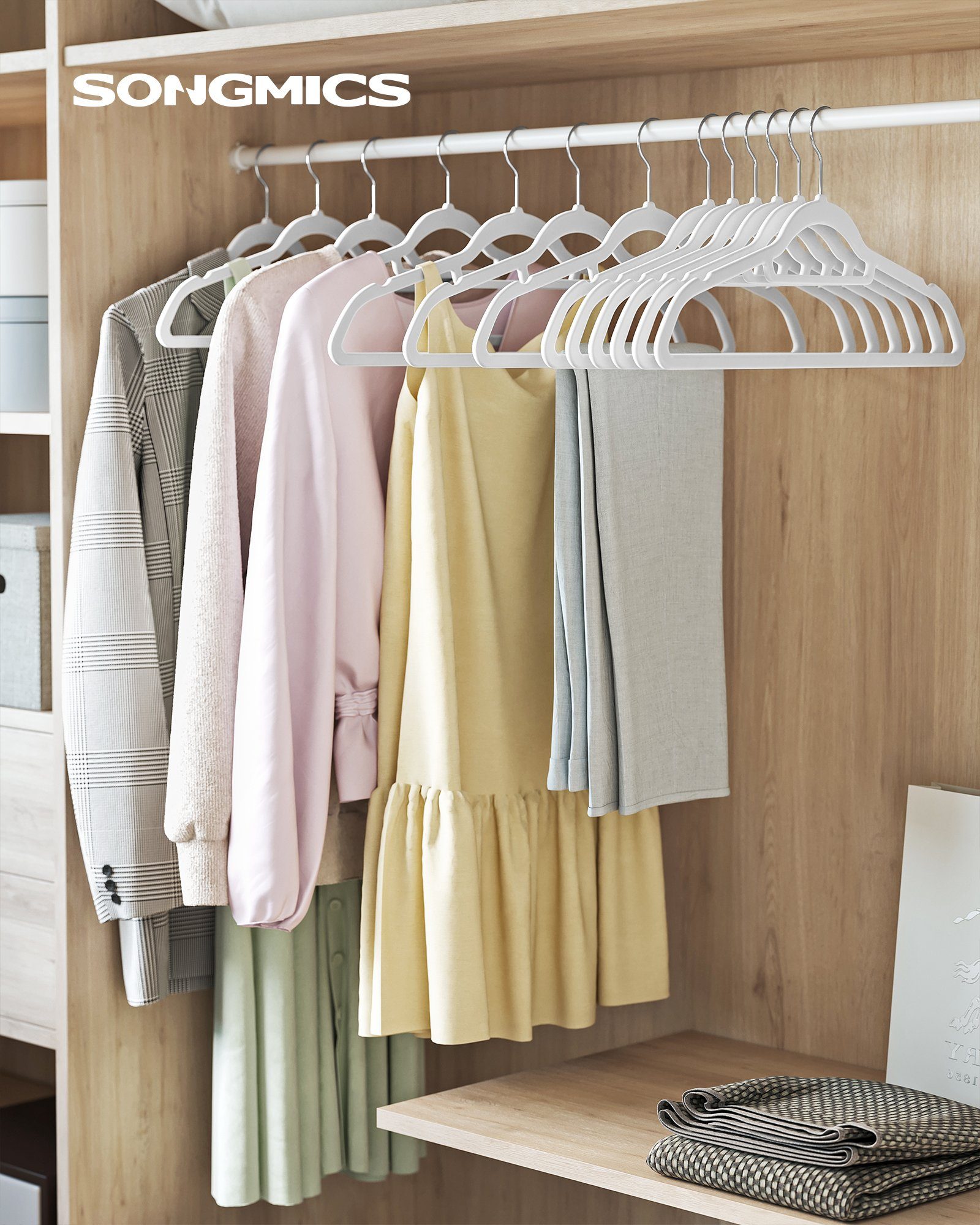 SONGMICS Kleiderbügel Bügel, (20-tlg), Samt Bügel, günstig online kaufen