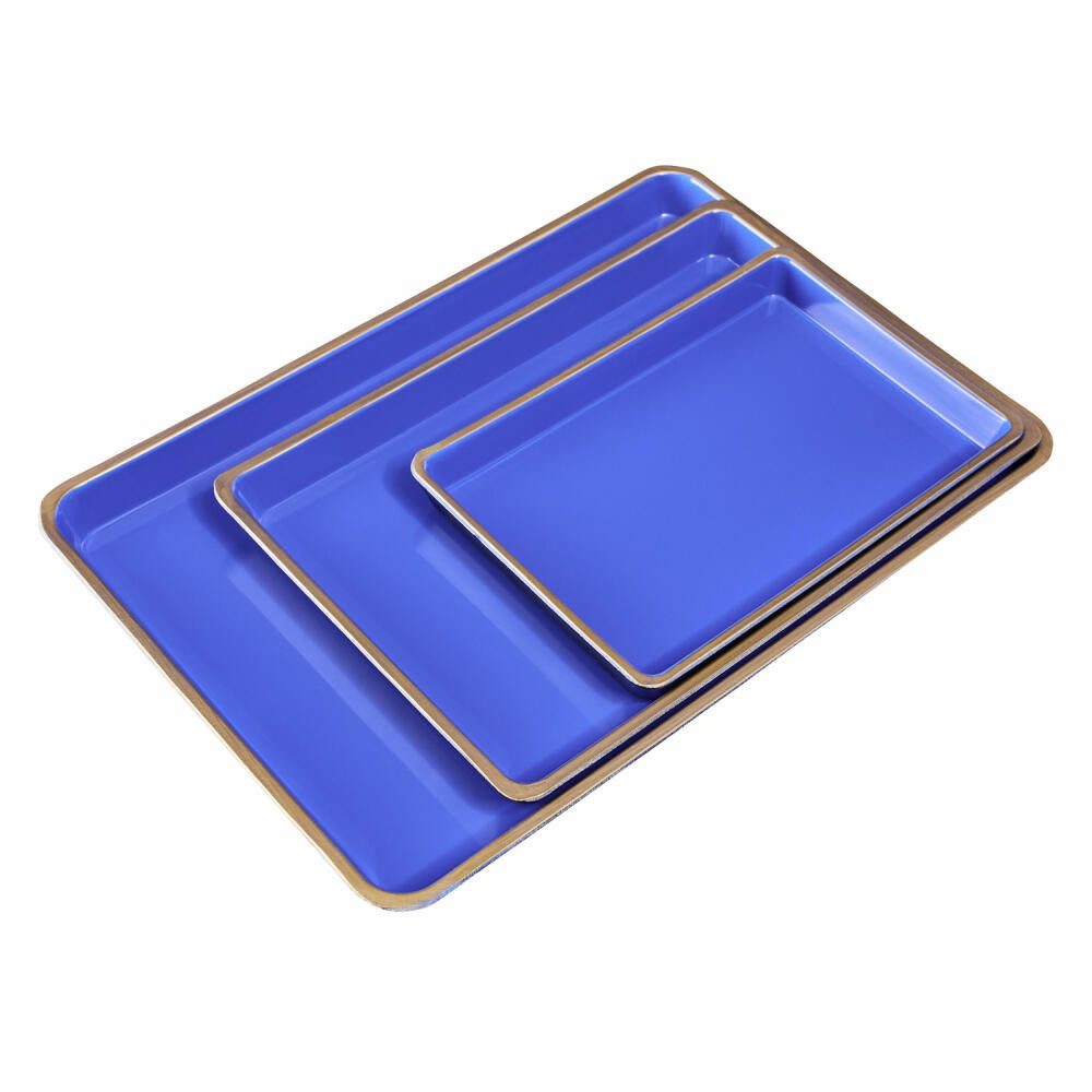Werner Voß Dekotablett Set S 3-tlg., Blau (Set, 3 St)