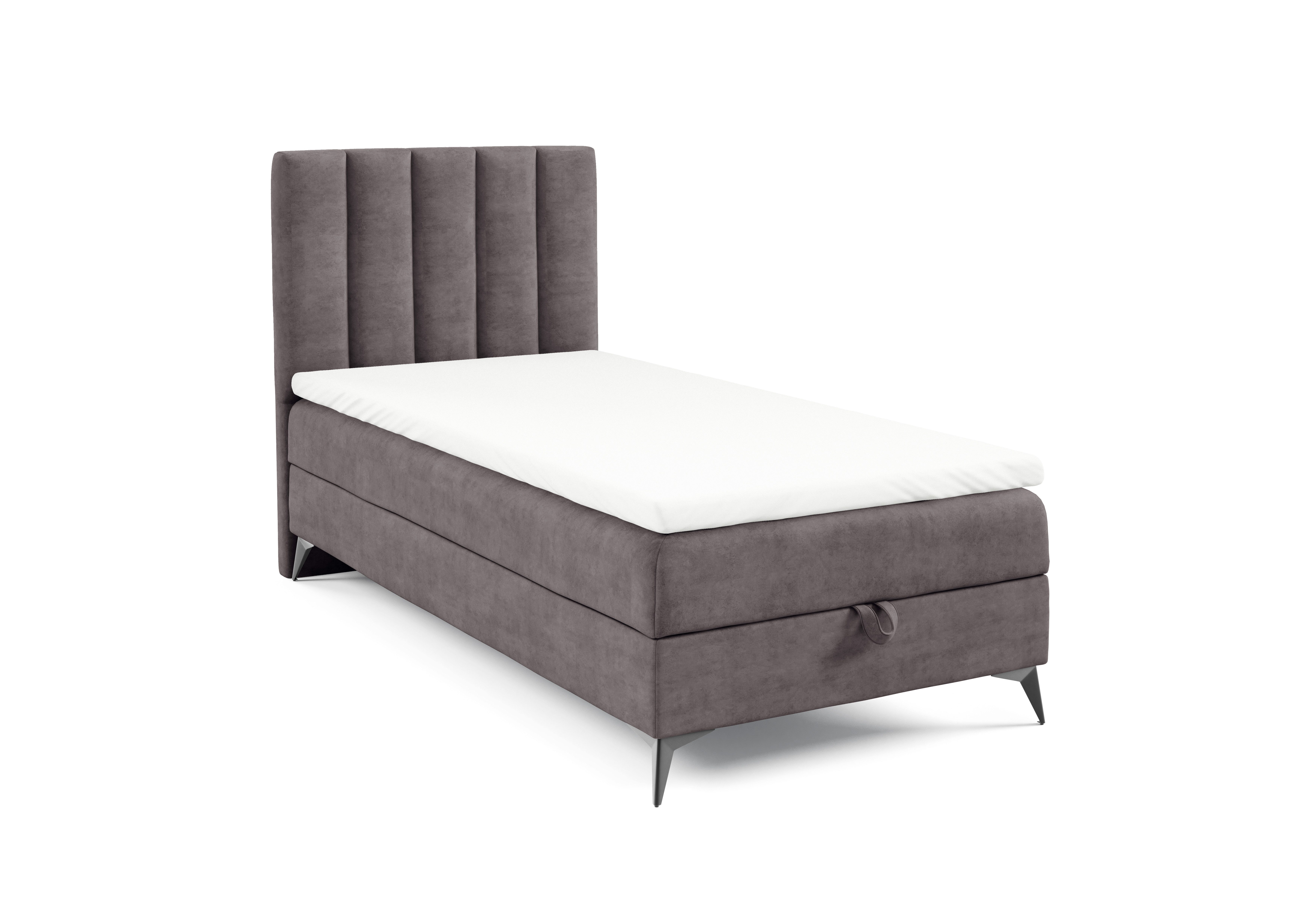 Best for Home Boxspringbett K10 Single SLIM mit Bettkasten & Bonellfederkernmatratze, Topper H3 (Einzelbett, Polsterbett, Kinderbett, Juniorbett, Hotelbett, 70x200 80x200 90x200 100x200 cm), mit oder ohne Topper, Flexible Liefermöglichkeiten, Handwerksqualität
