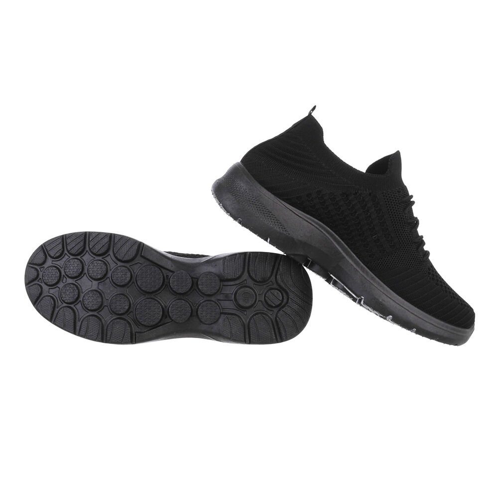 Coolwalk Herren Low-Top Freizeit Sneaker Flach Sneakers in Schwarz – Bild 2 von 4