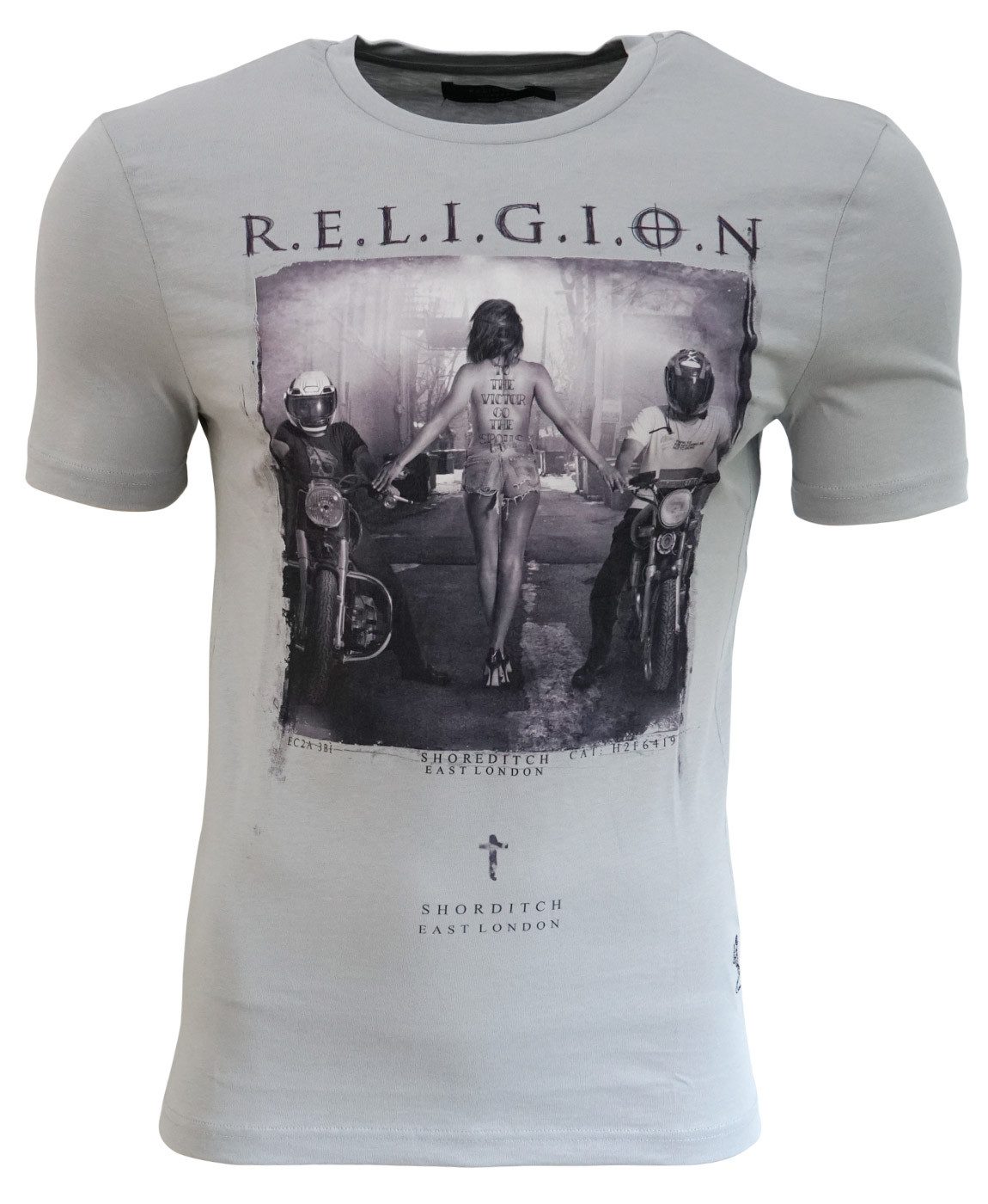 Print-Shirt RELIGION Clothing Herren T-Shirt TO THE VICTOR