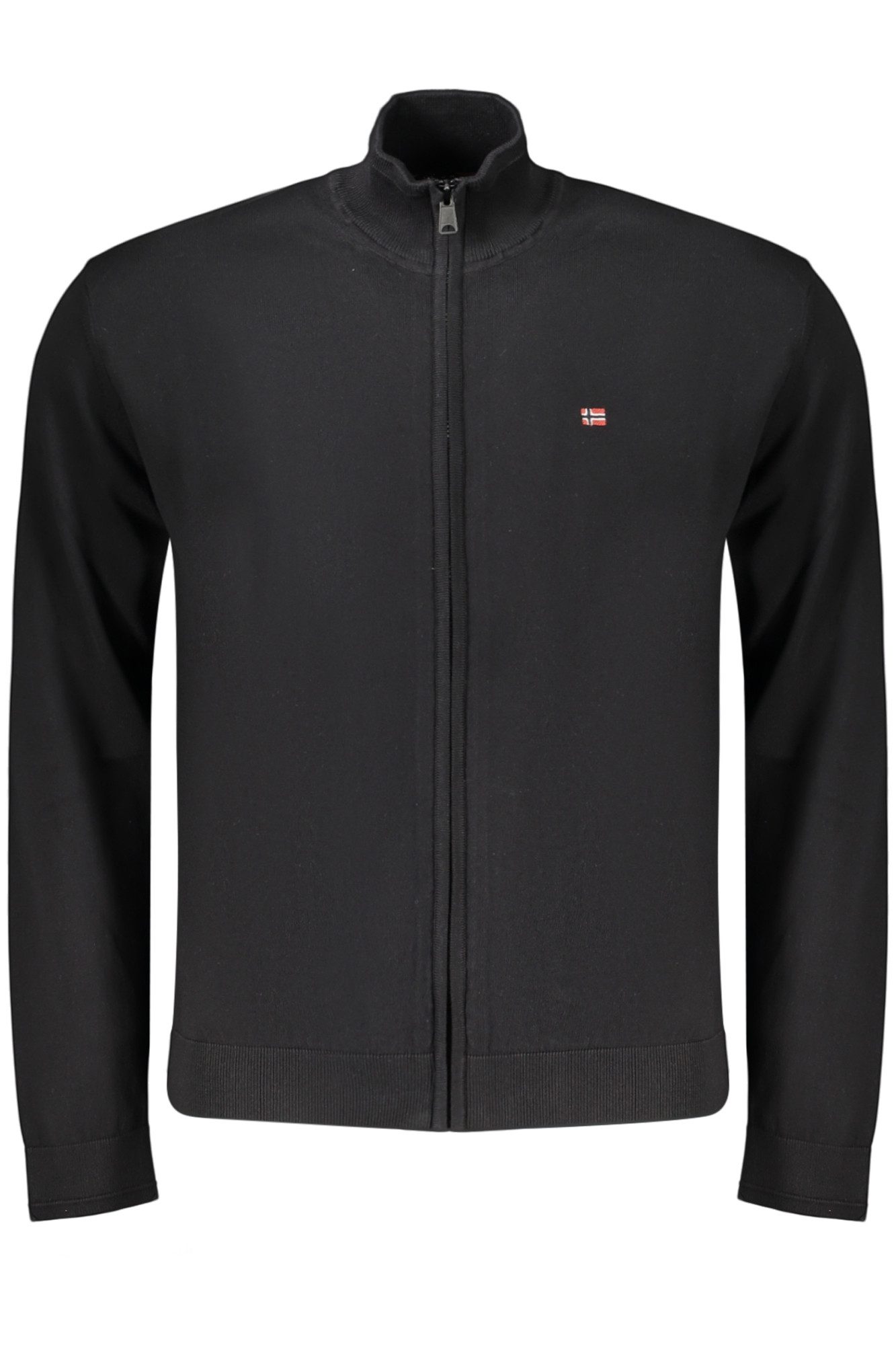 Napapijri Strickpullover Schwarze Herren-Strickjacke mit Reißverschluss – Relaxed Fit, Elega