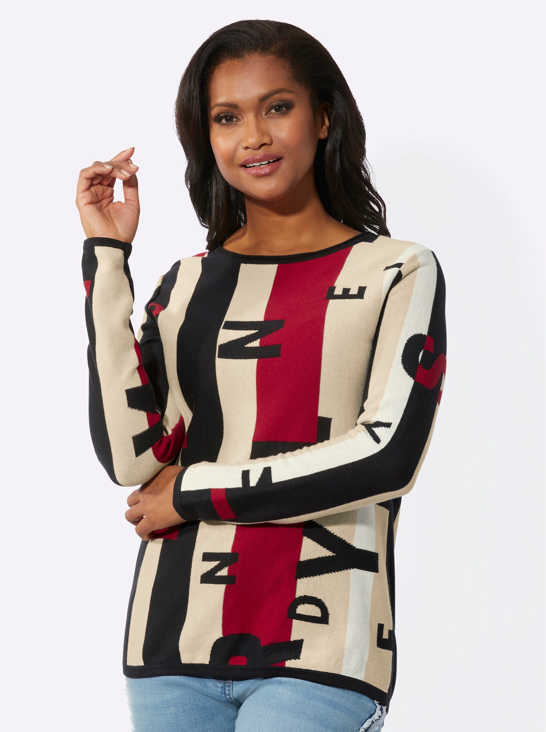 Witt Strickpullover Jacquard-Pullover günstig online kaufen